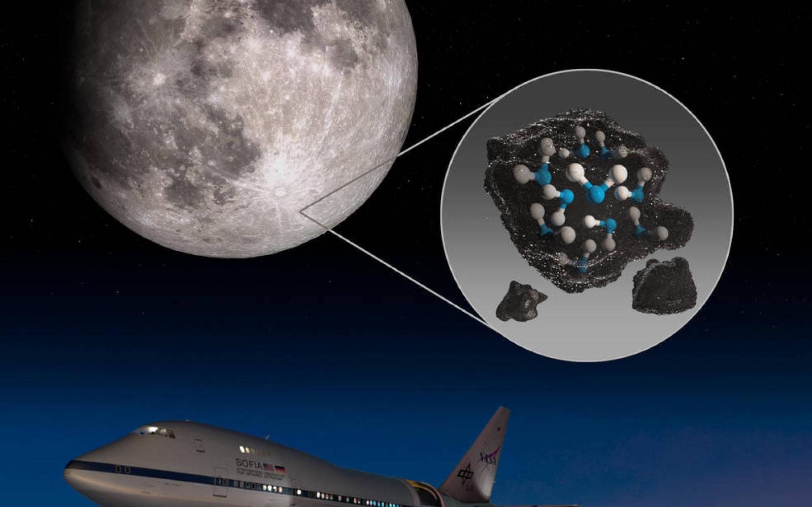 NASA’s SOFIA Discovers Water on Sunlit Surface of the Moon