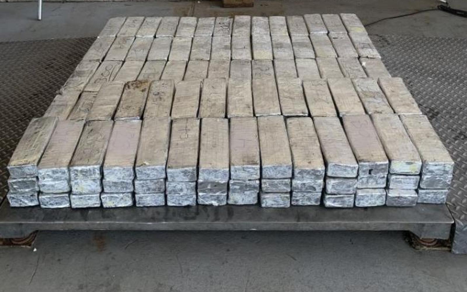 330 packages of alleged methamphetamine weighing 581 pounds