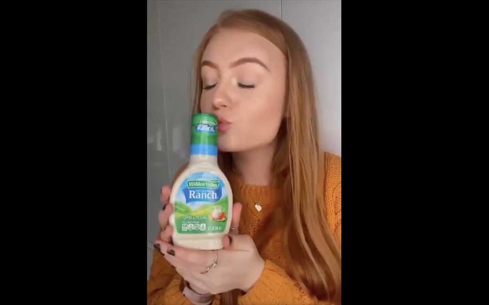 Brit girl with ranch dressing