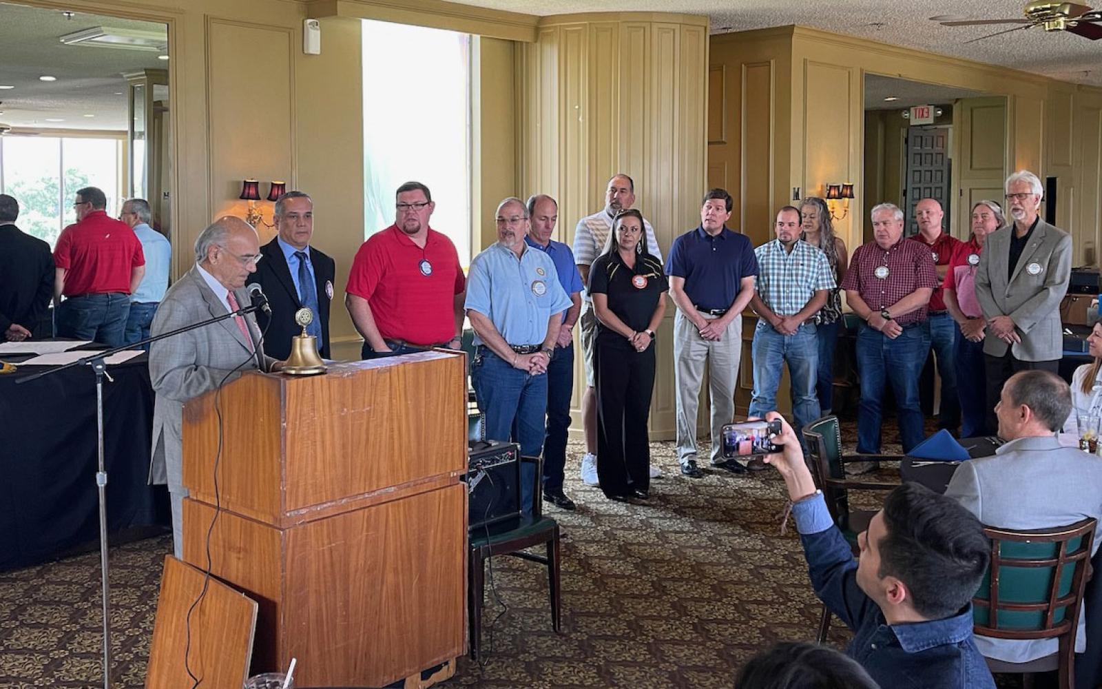 The 2021-2022 San Angelo Rotary officers are installed