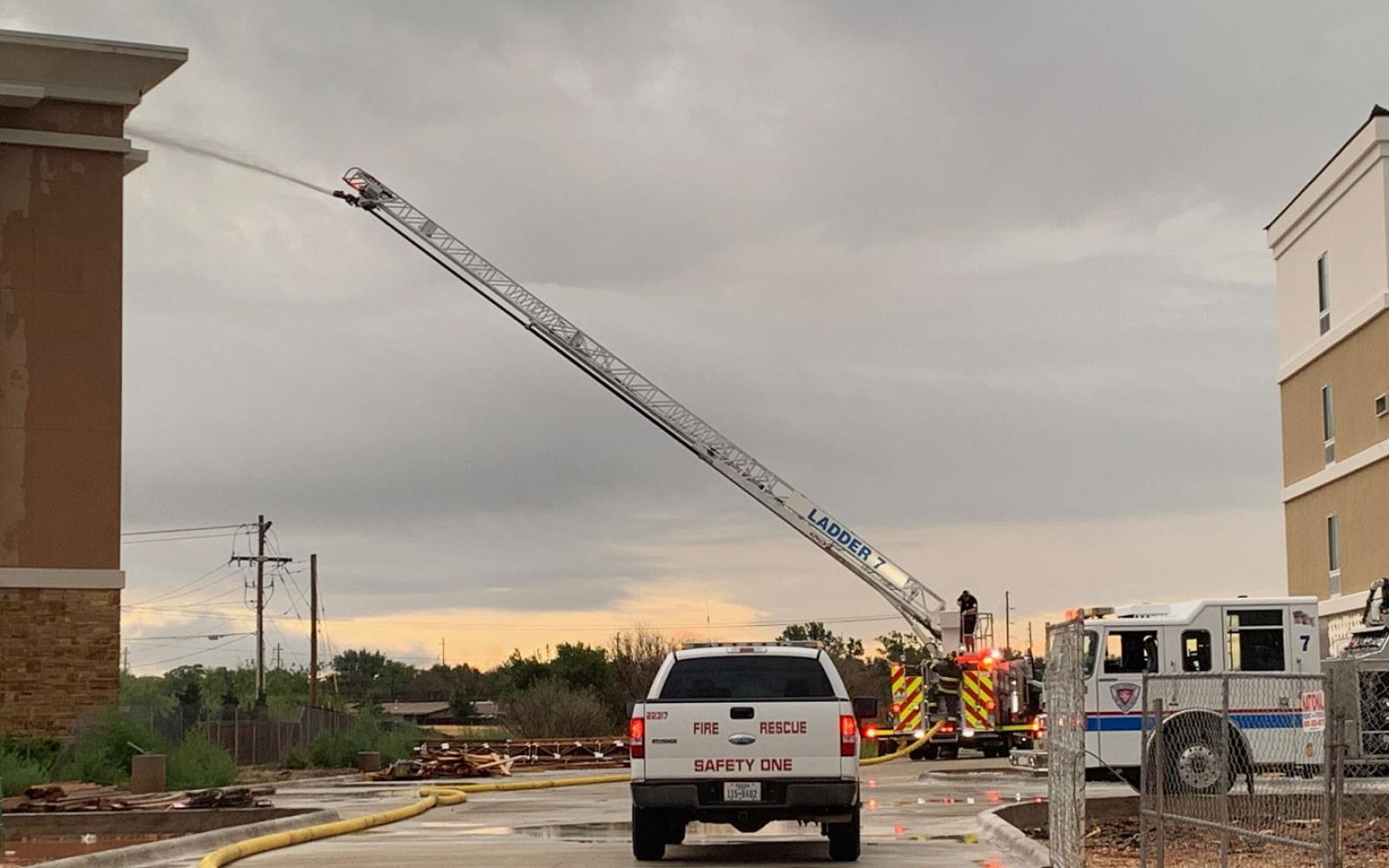 Lightning struck a San Angelo hotel early Sunday morning, August 15, 2021.