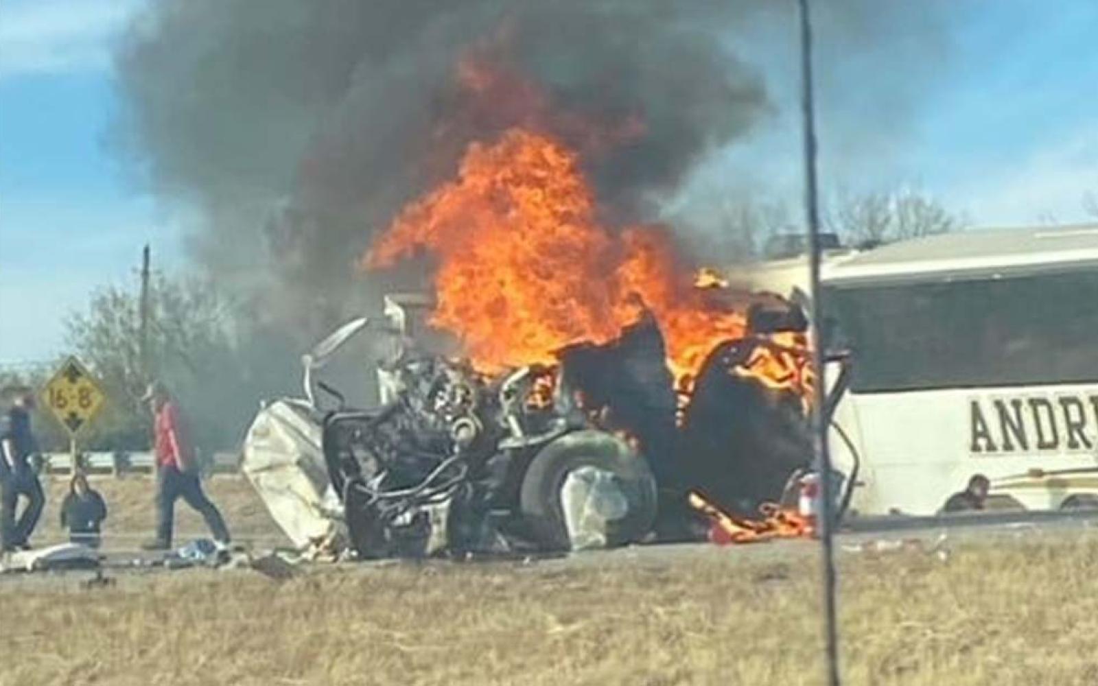 Andrews ISD Crash | Photo Courtesy of CBS7