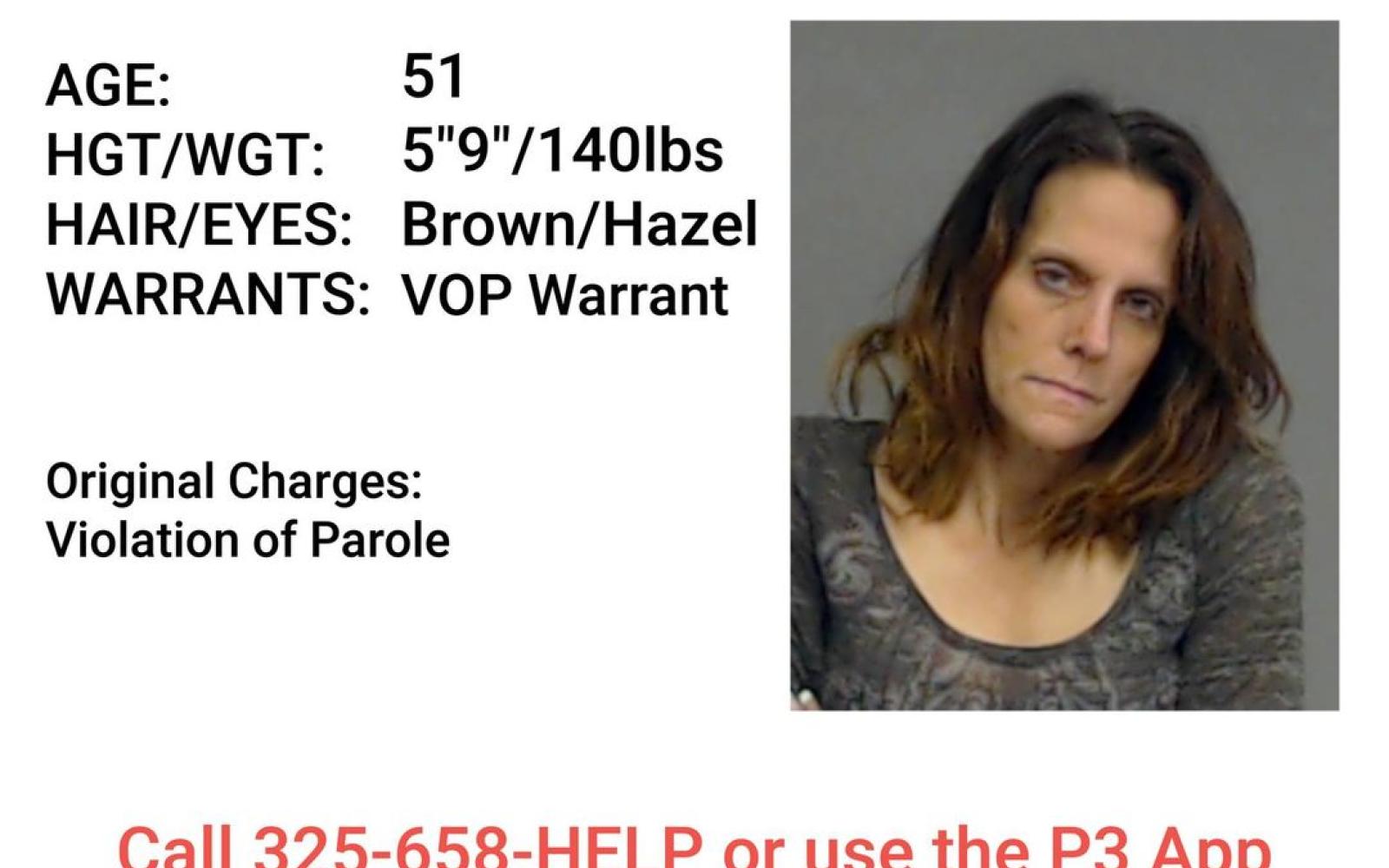 SAPD Wanted Kimberly Ann Caffe-Hall (Contributed/SAPD)