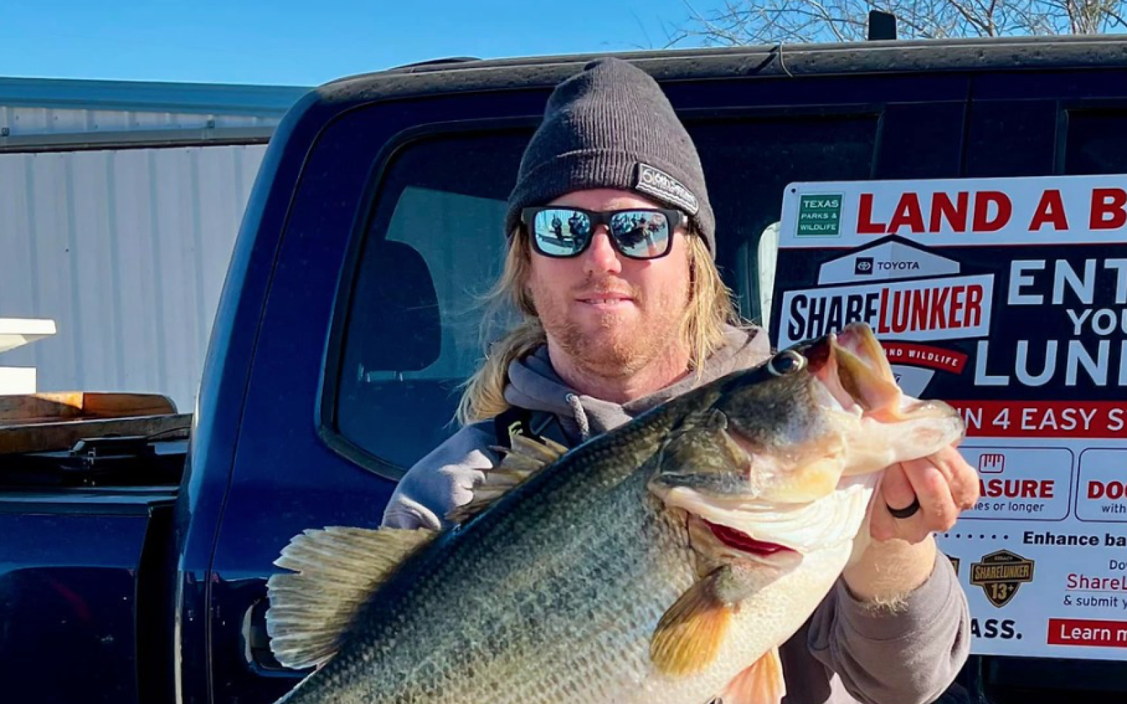 Toyota ShareLunker 612 was caught at O.H. Ivie weighing in at 14.13 pounds by Josh Jones (Contributed/TPWD)