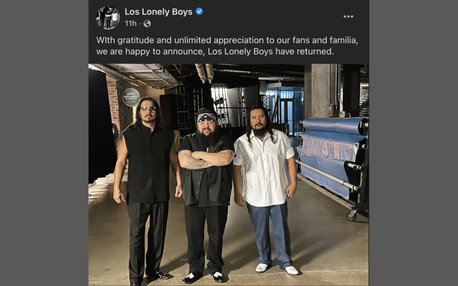 Facebook Post of Los Lonely Boys