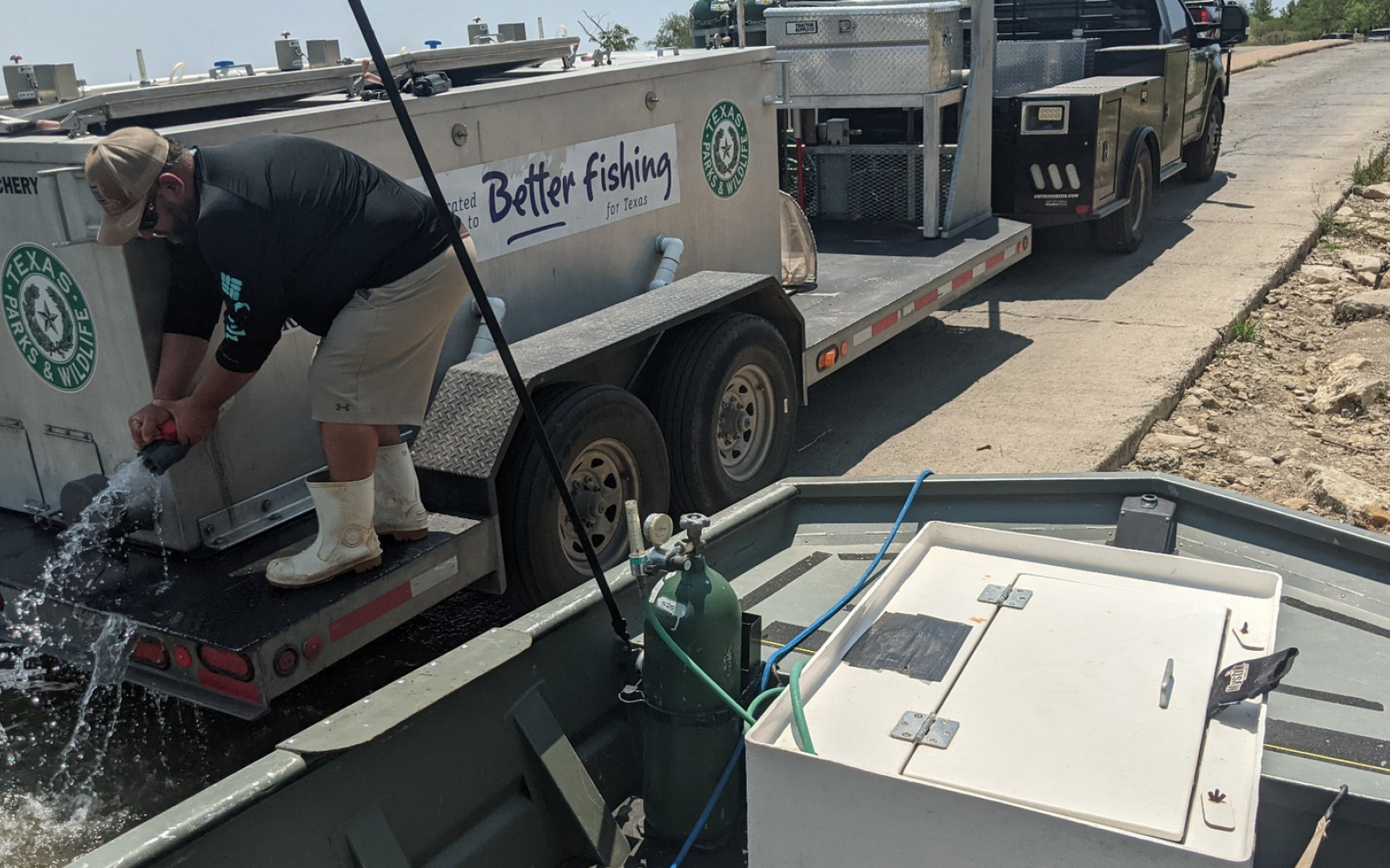 Bass Stocking O.H. Ive June 2022 (Contributed/TPWD Inland Fisheries San Angelo)