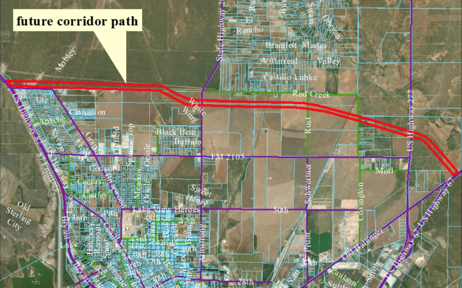 Proposed Interstate Route Around San Angelo 2022 (Contributed/COSA)