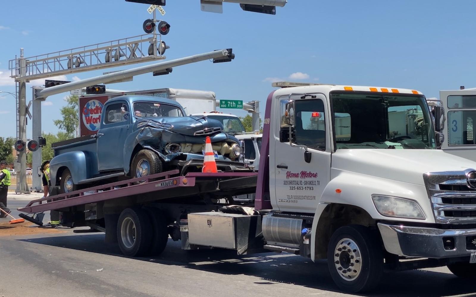 Crash Ends the Life of an Antique First Gen F-Series Ford Pickup