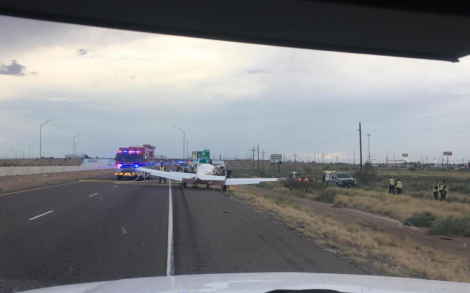 A Mooney M20K 231 crash landed on I-20 near Pecos on July 27, 2022