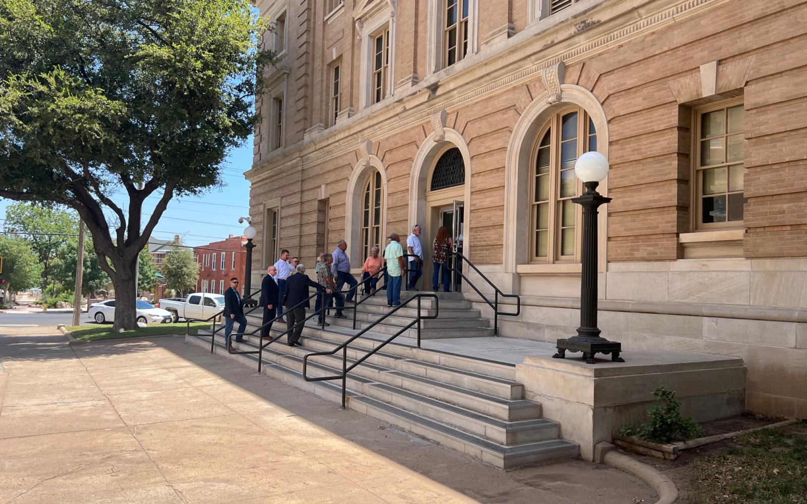 Former San Angelo Police Chief Tim Vasquez Sentenced to Prison 8.5.22 (LIVE! Photo/Joe Hyde)