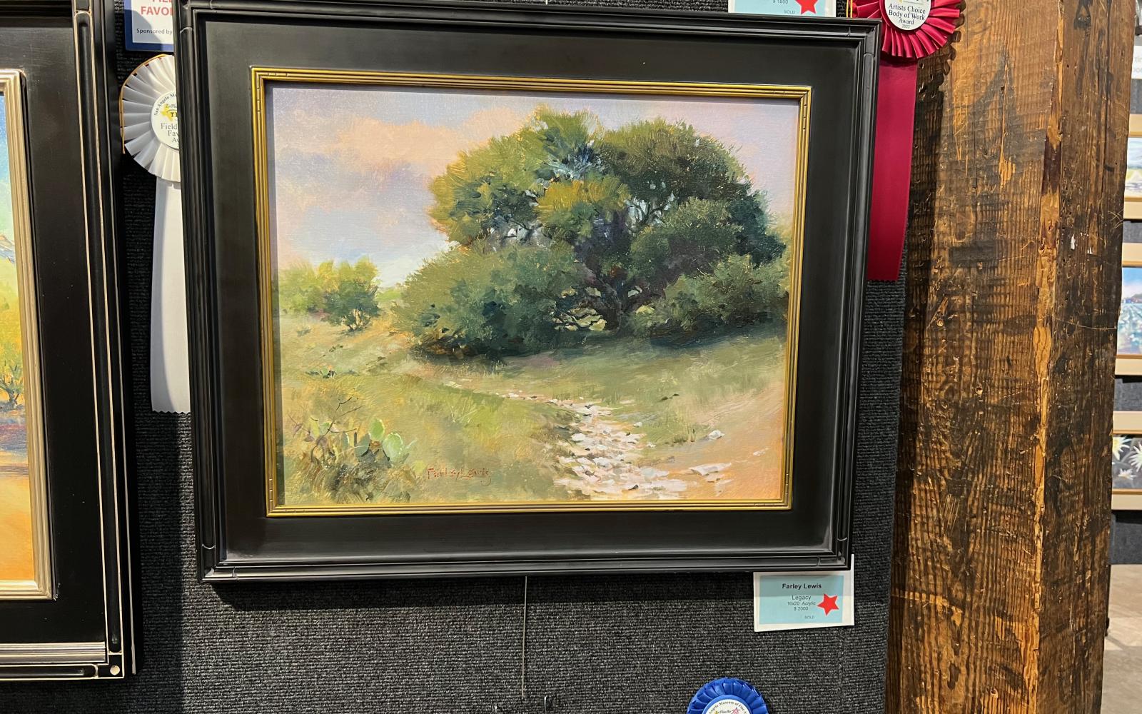 "Old Oak Motte" by Farley Mott of Springfield, Missouri, painted during the 2022 En Plein Air Texas competition.