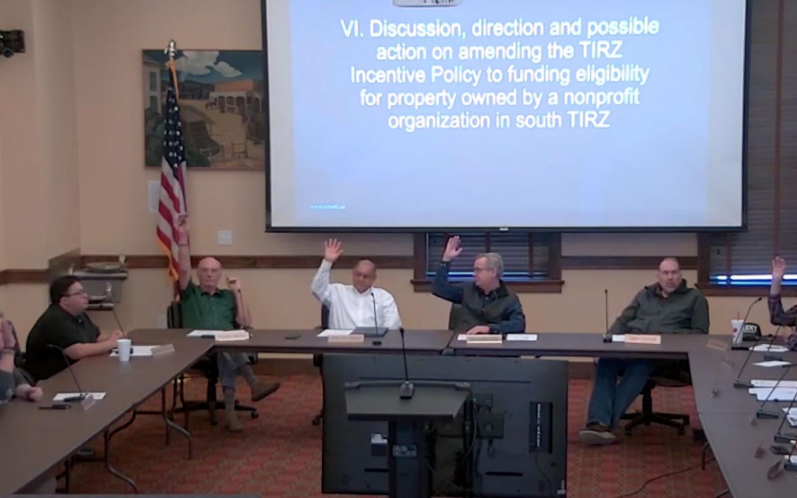 San Angelo TIRZ board members vote 5-3 in favor of extending TIRZ benefits to non-profit organizations.