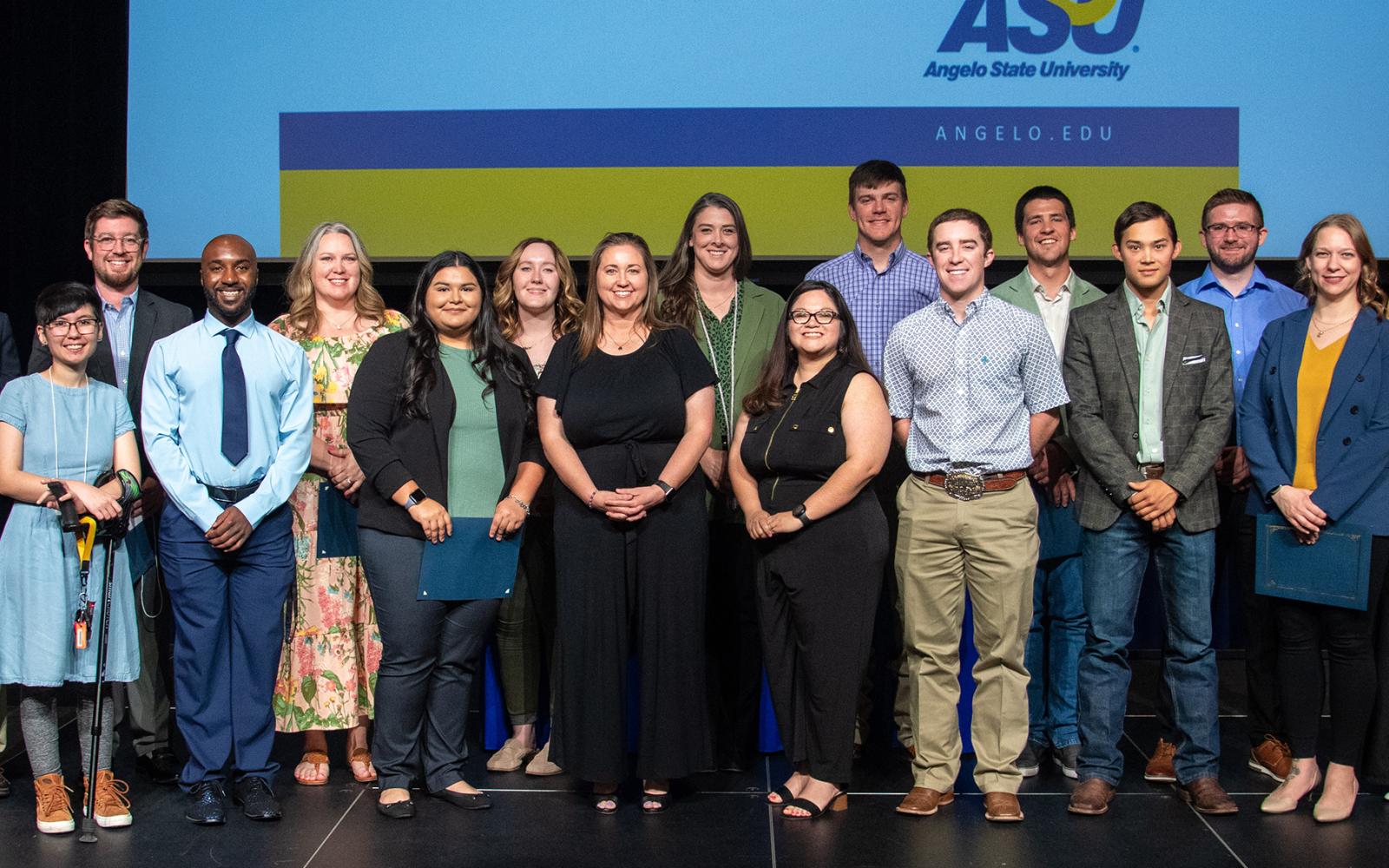 SAN ANGELO, TX — Angelo State University honored its 2023 Outstanding Graduate Students, as well as the recipients of four superlative awards, during the annual Graduate Research Symposium and Awards Ceremony in the Houston Harte University Center.