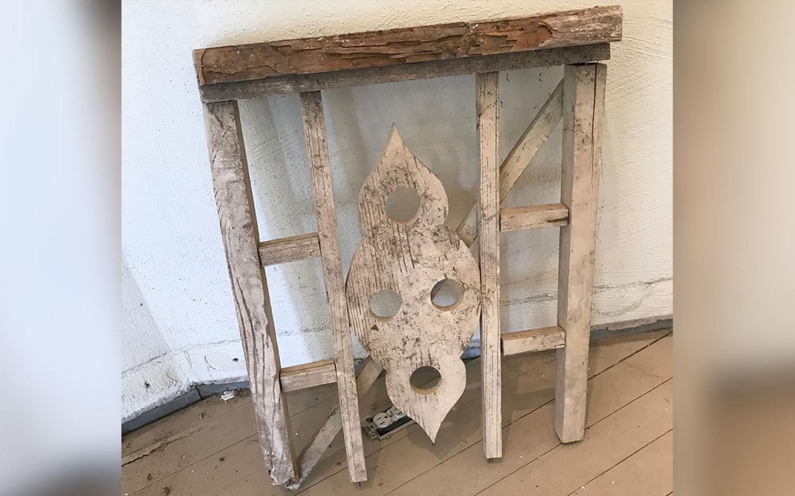 Original communion alter discovered underneath the wood floor when it was removed.