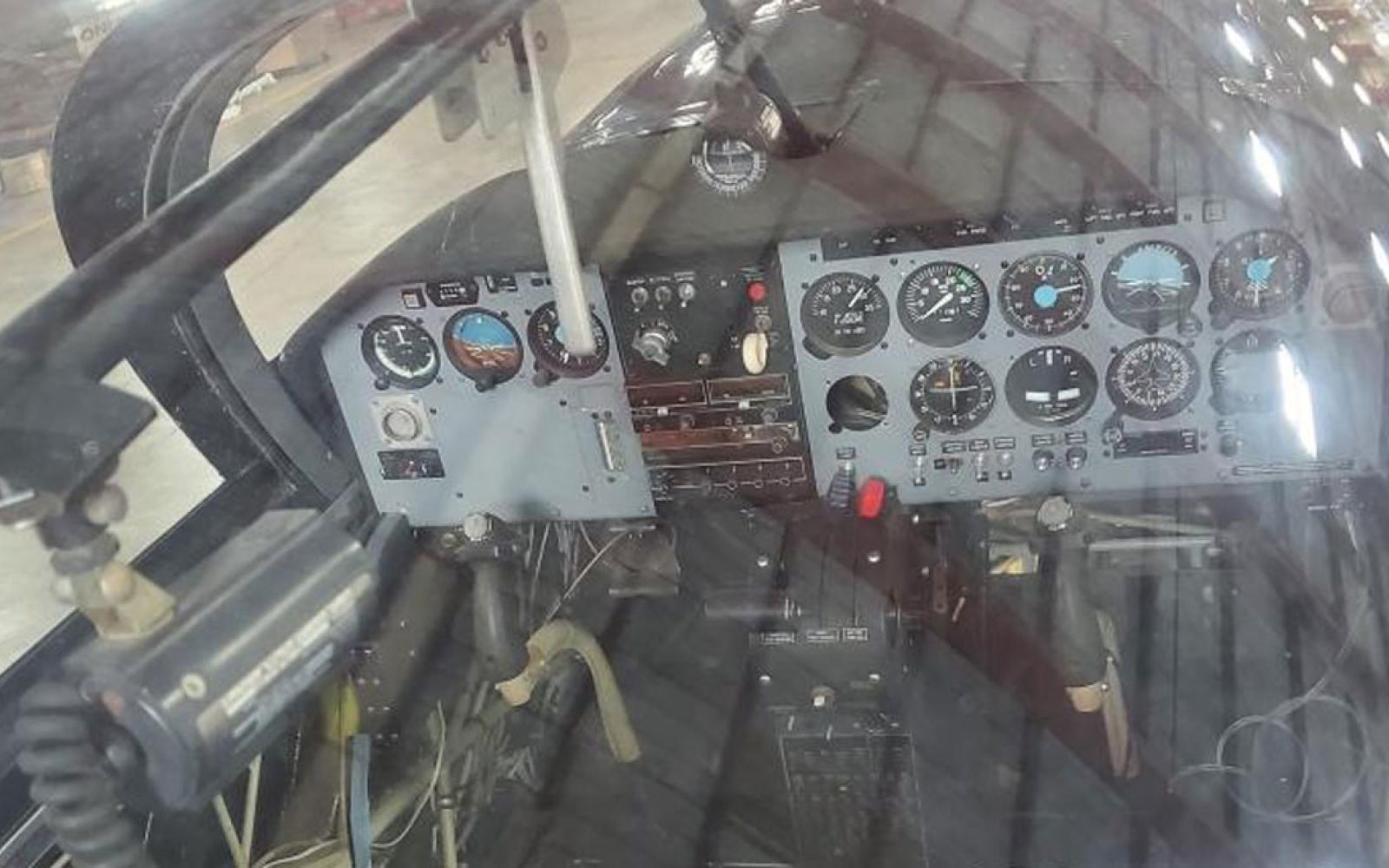 The original instrumentation of the Predator. The early 1990s instrument panel has what modern pilots call "steam gages."