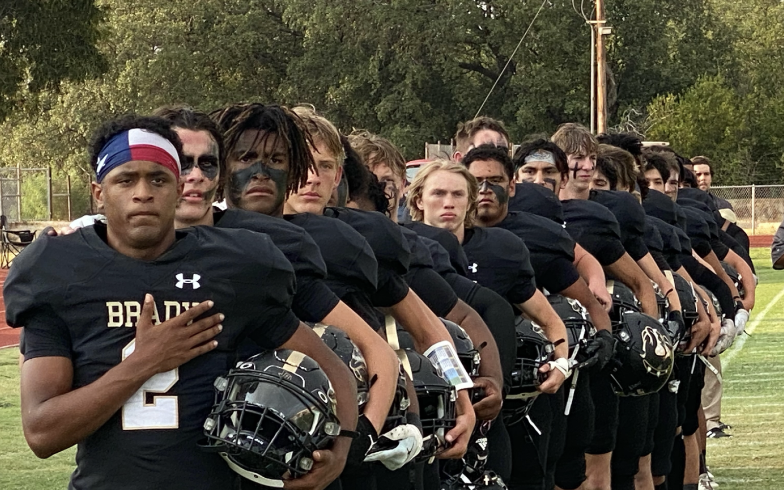 The Brady Bulldogs about to face off against the Comanche Indians