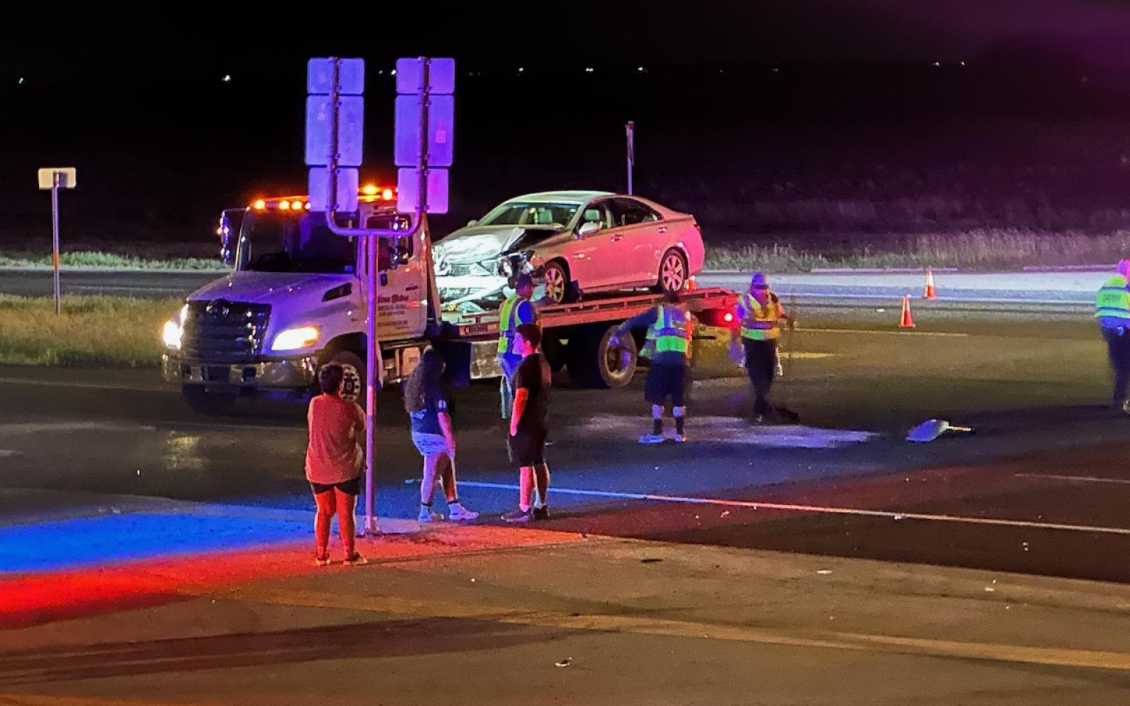 Crash at Loop 306 E and US 87 S on Sept. 30, 2023