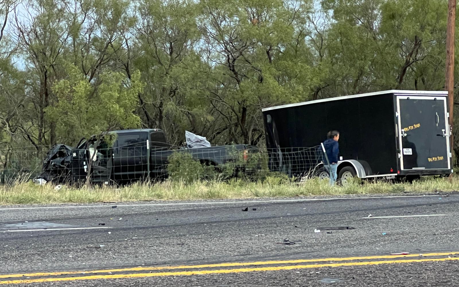 US 277 Closed After Two Pickups Collide at High Speed on Oct 30, 2023