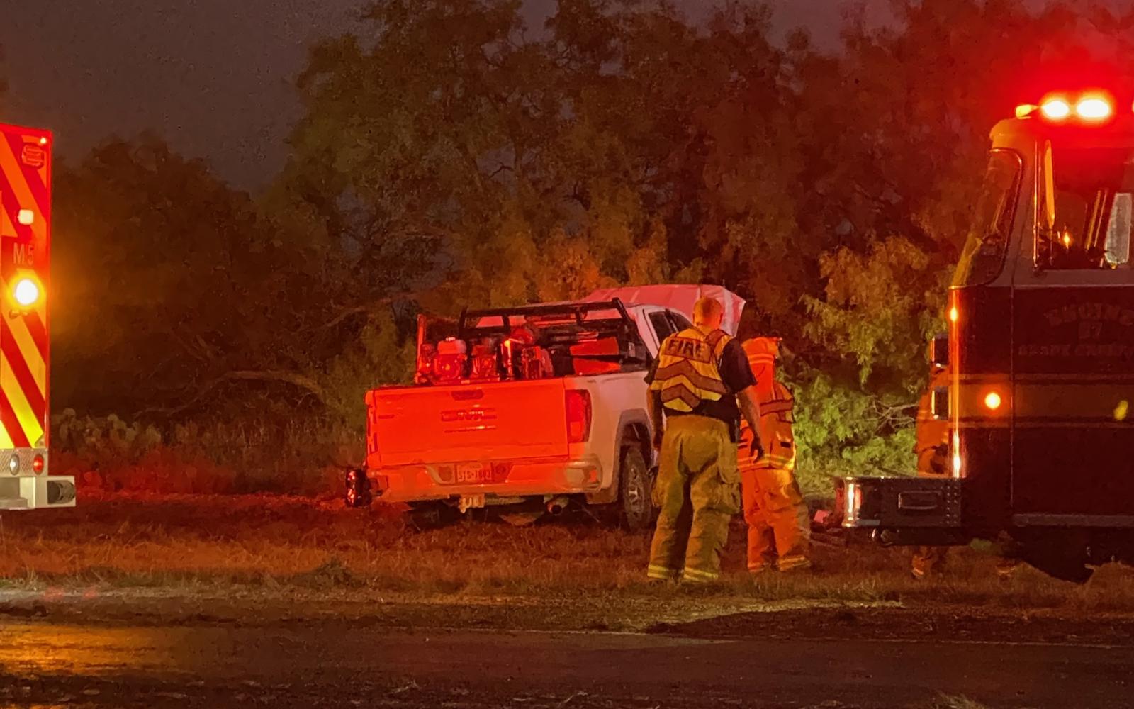Rollover Crash FM2288 11/25/23 (Live Photo James Bouligny)