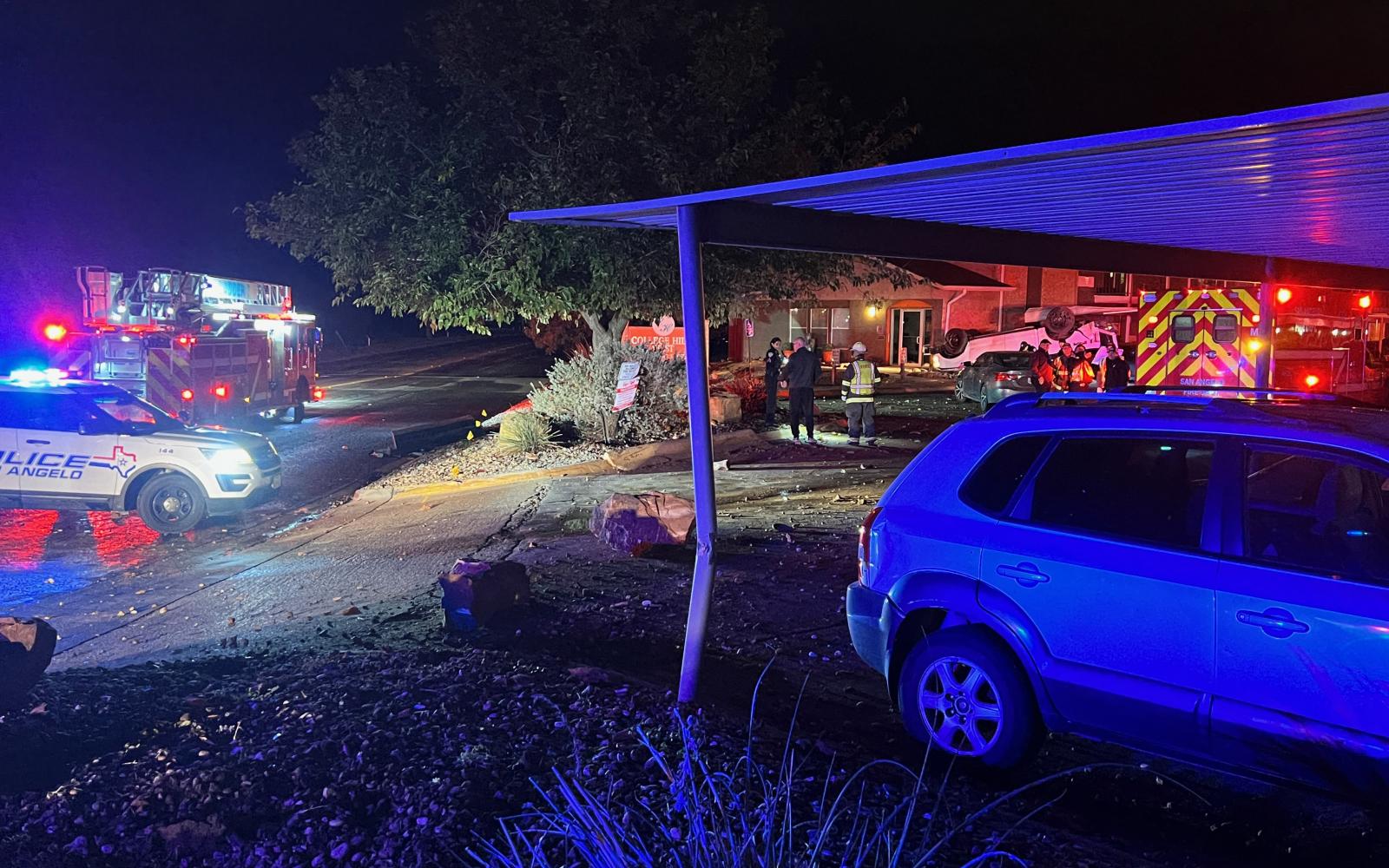 Dramatic Roll-Over Crash Into Apartment Complex Shocks Residents: Fire hydrant