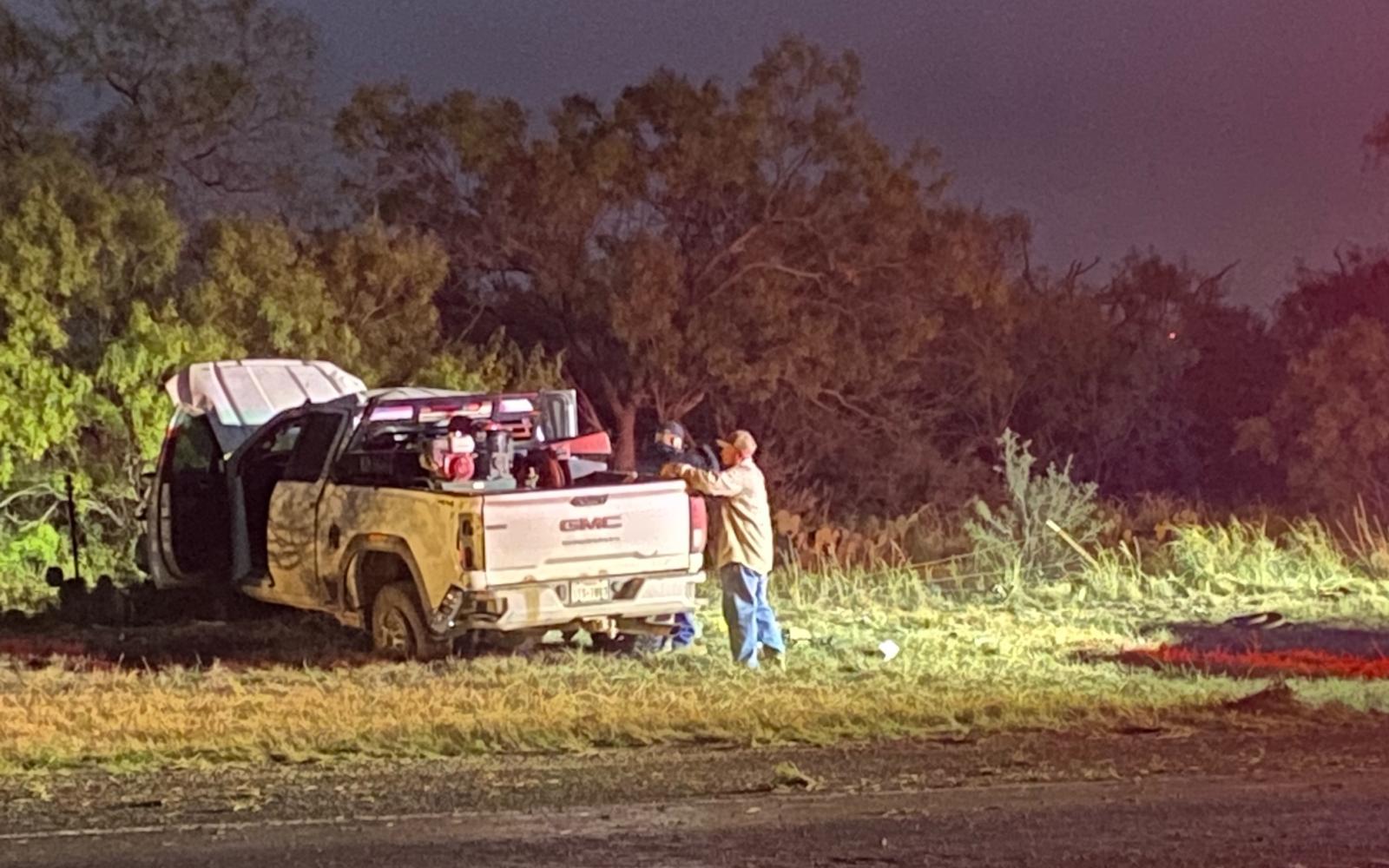 Rollover Crash FM2288 11/25/23 (Live Photo James Bouligny)