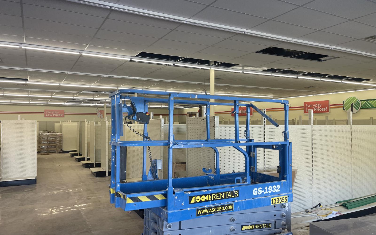 Construction on inside of family Dollar