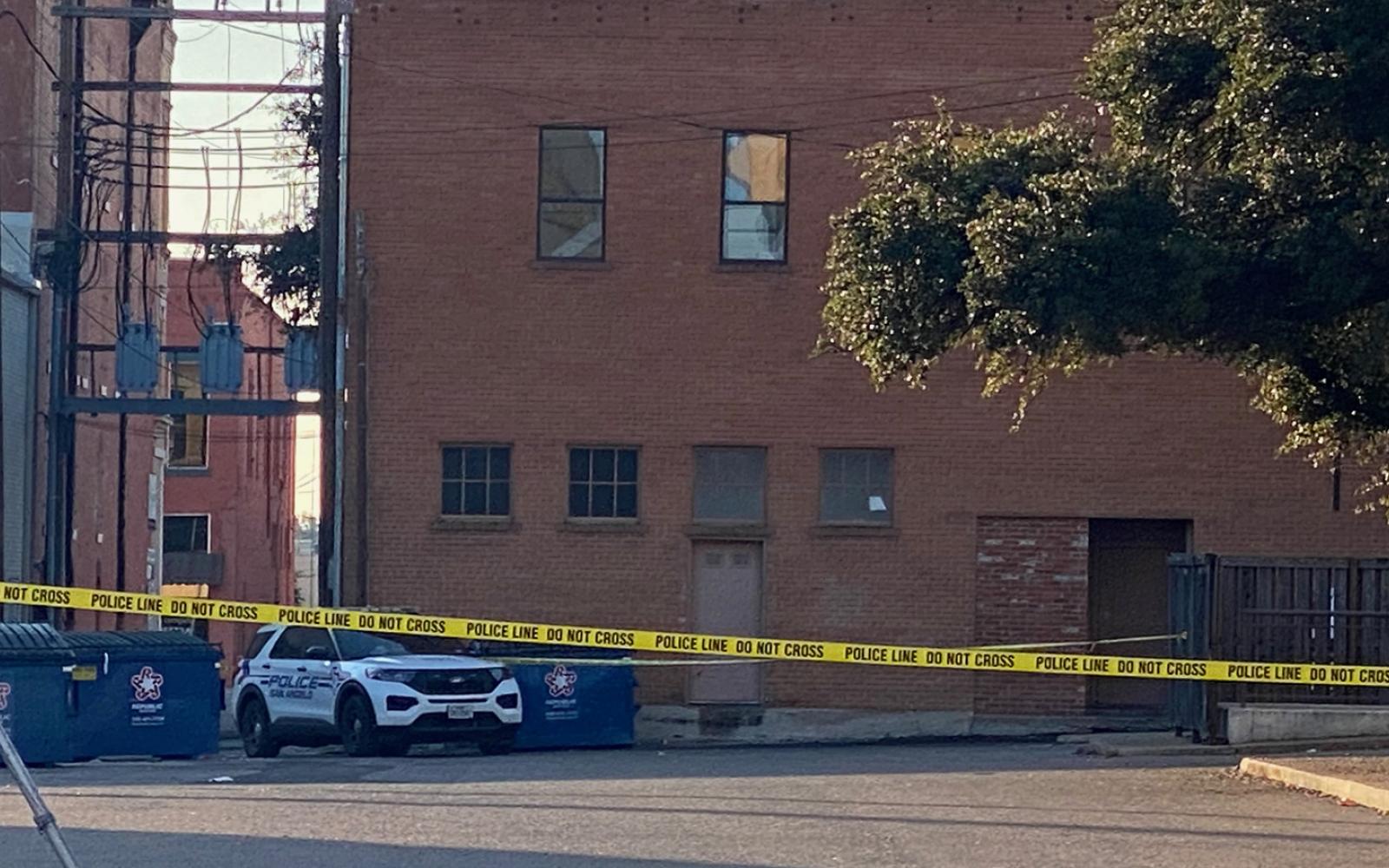 The alleyway near Fat Boss Bar we saw police activity