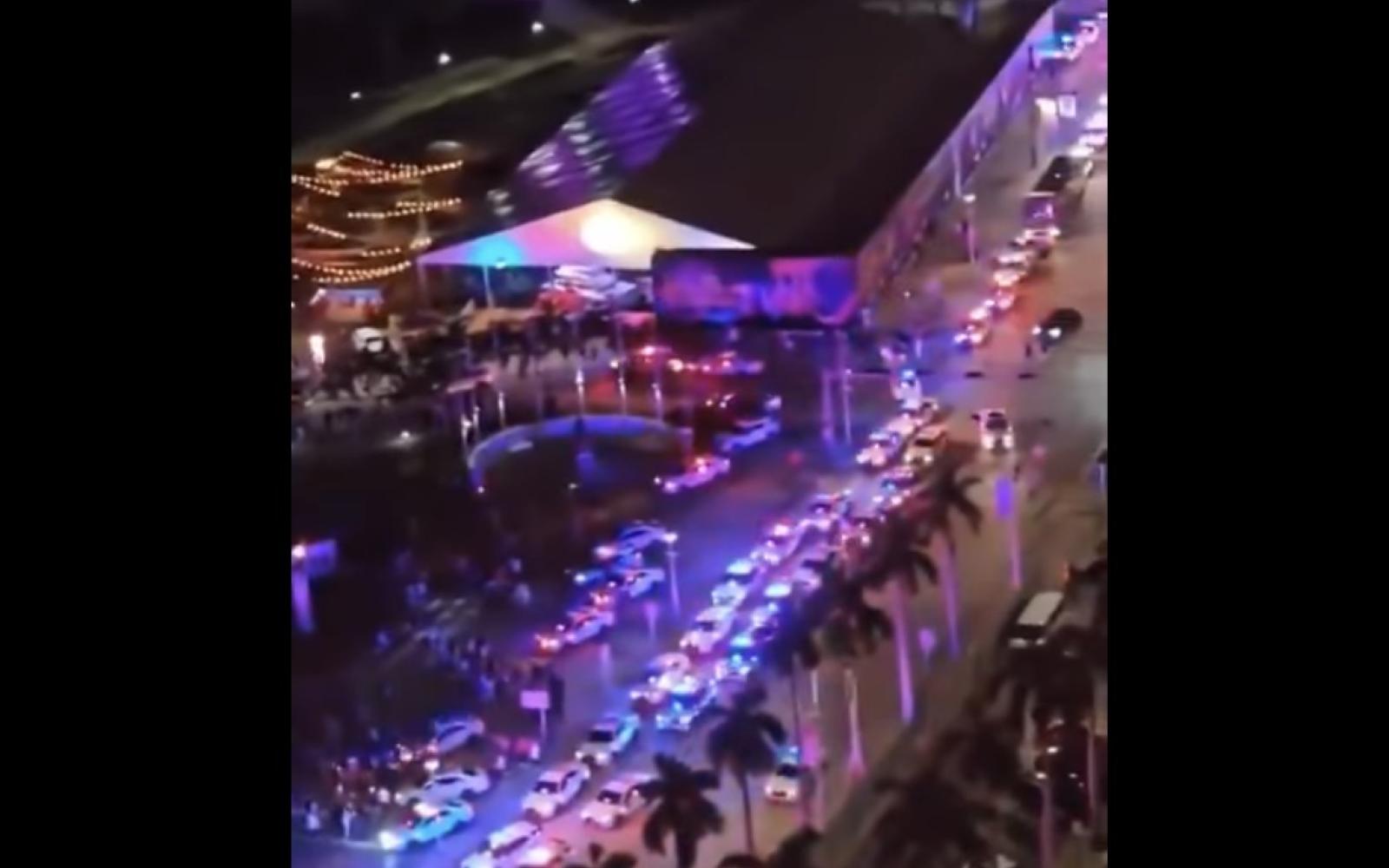 Police in Swarms at Miami Mall