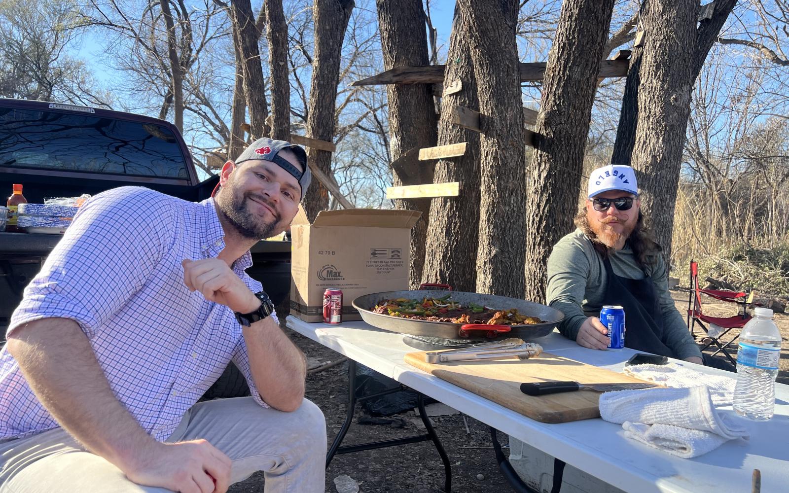 Chef Tim and Matt Cutrer at the Camp Cook-Off