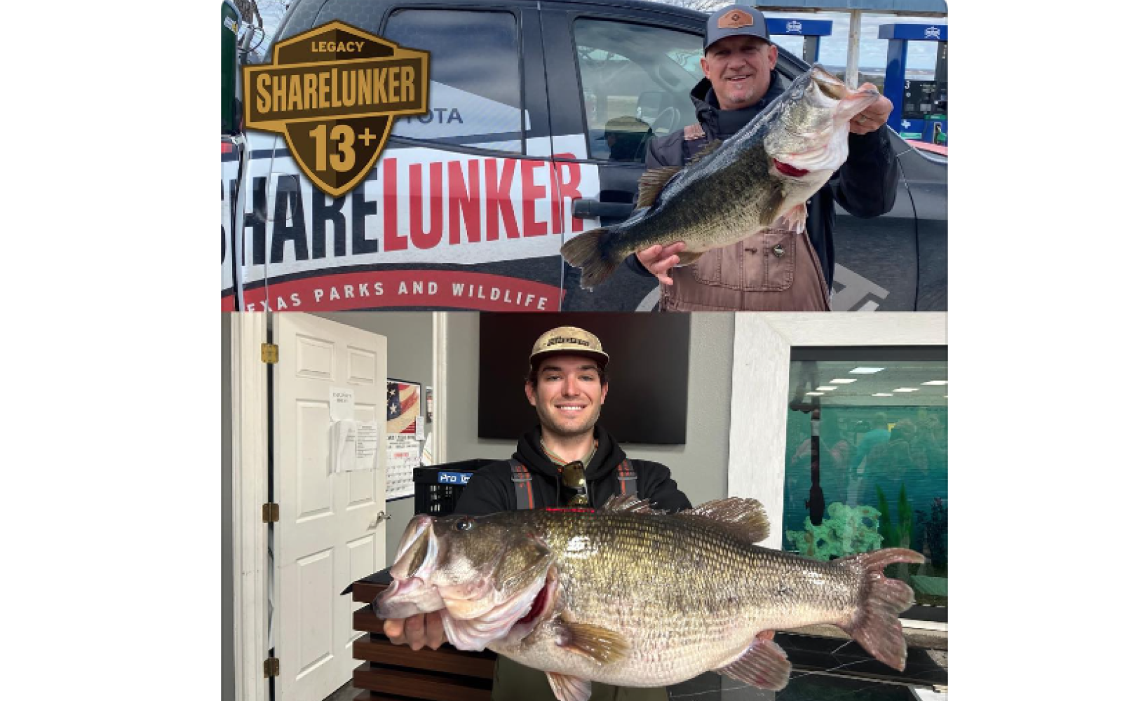 Double ShareLunker Day (Courtesy Inland Fisheries)