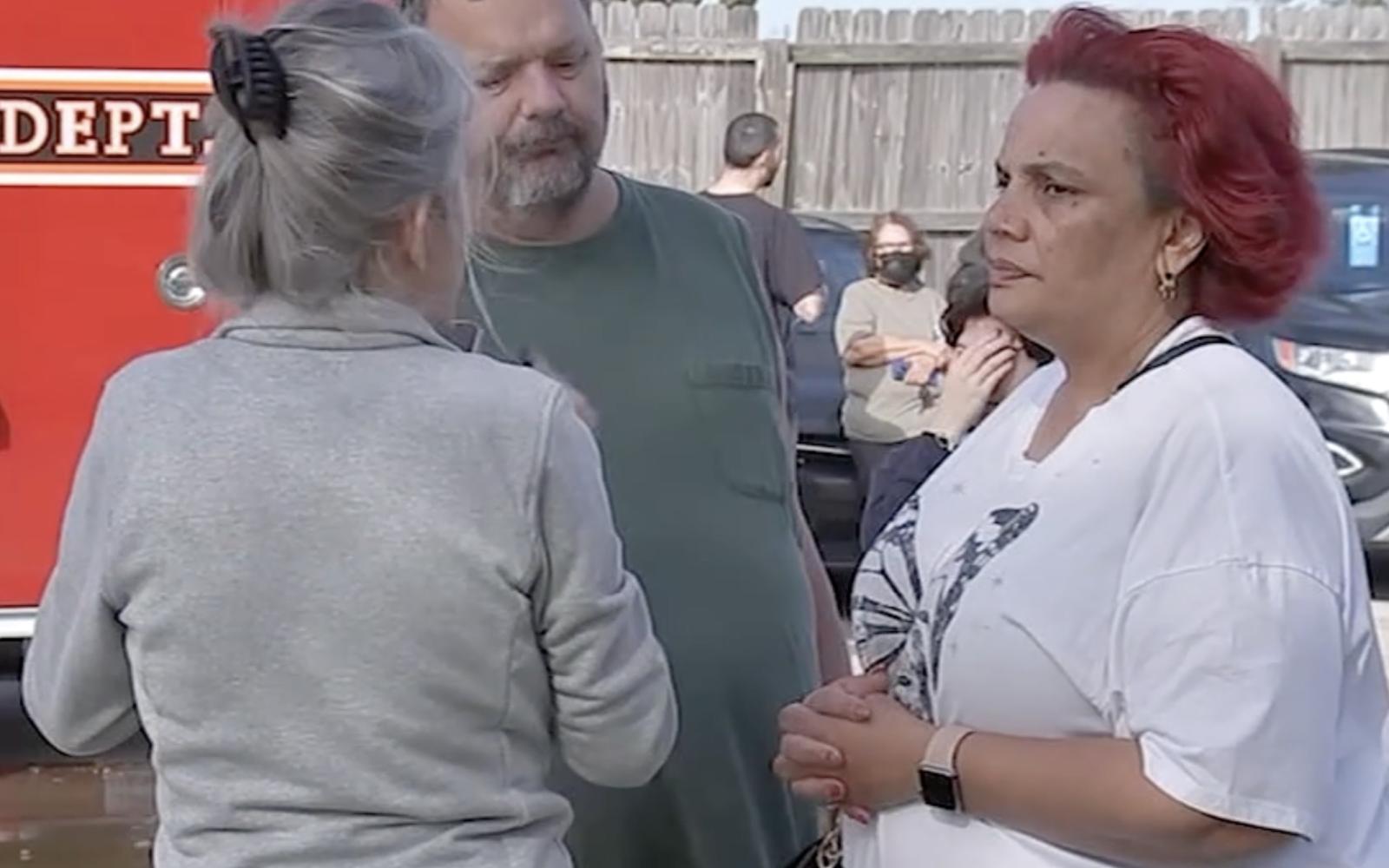 Apartment Residents Discussing the Incident 