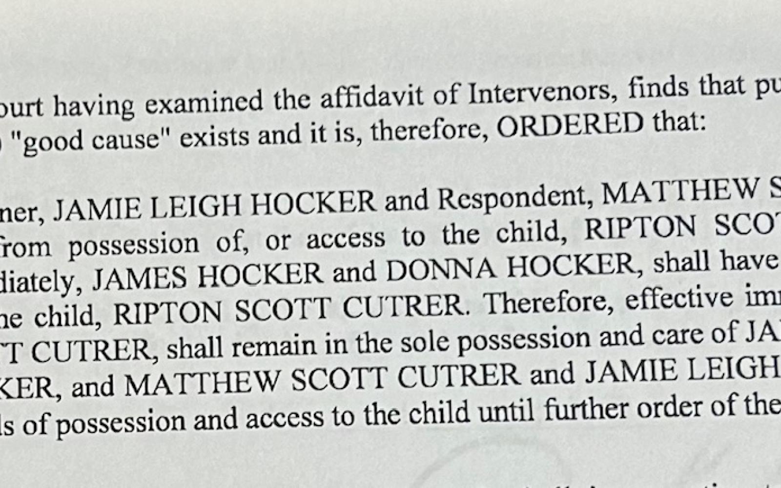 Matt Cutrer Restraining Order Details