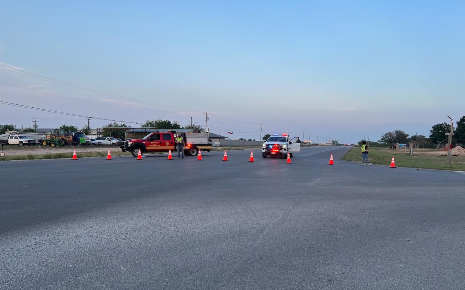 Crash on FM 2105 at Oil Field Road