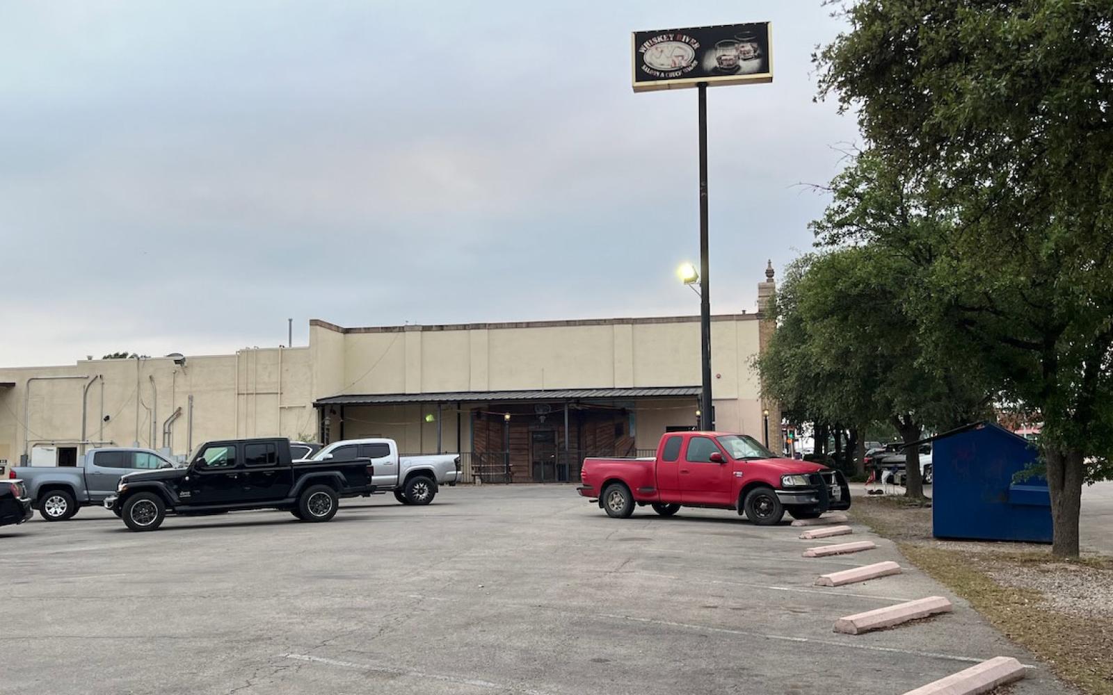 The parking lot of the Whiskey River Saloon, 125 E Concho Ave. in San Angelo, where Bryace Rudisell was stabbed to death by Ray Vera.