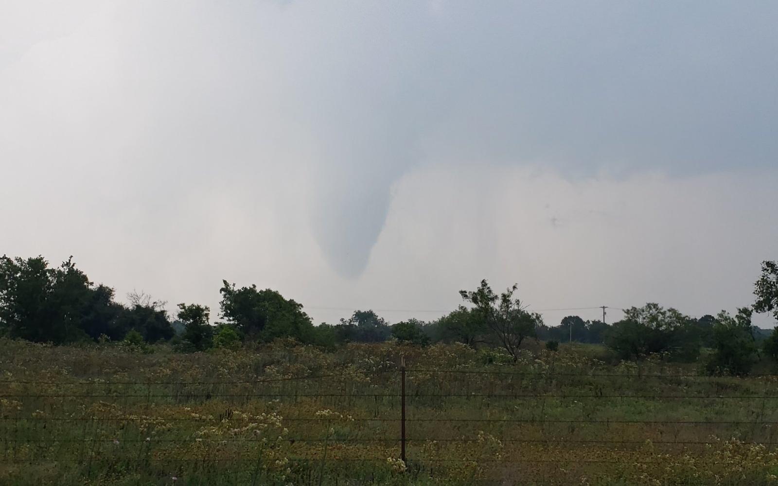 A tornado spotted near Cross Plains and photographed by Jeff Frame (via X)