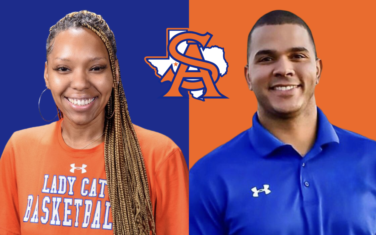 Coach An'Jolique Woodson and Coach Arsenio Geter