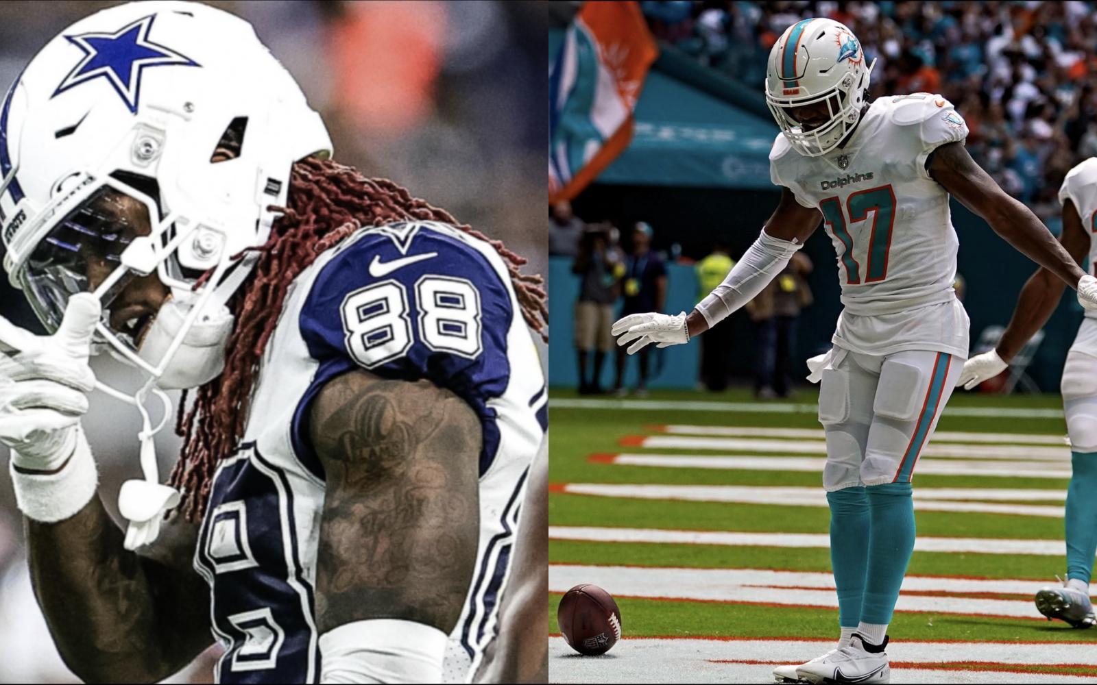 Cowboys' CeeDee Lamb and Miami's Jaylen Waddle