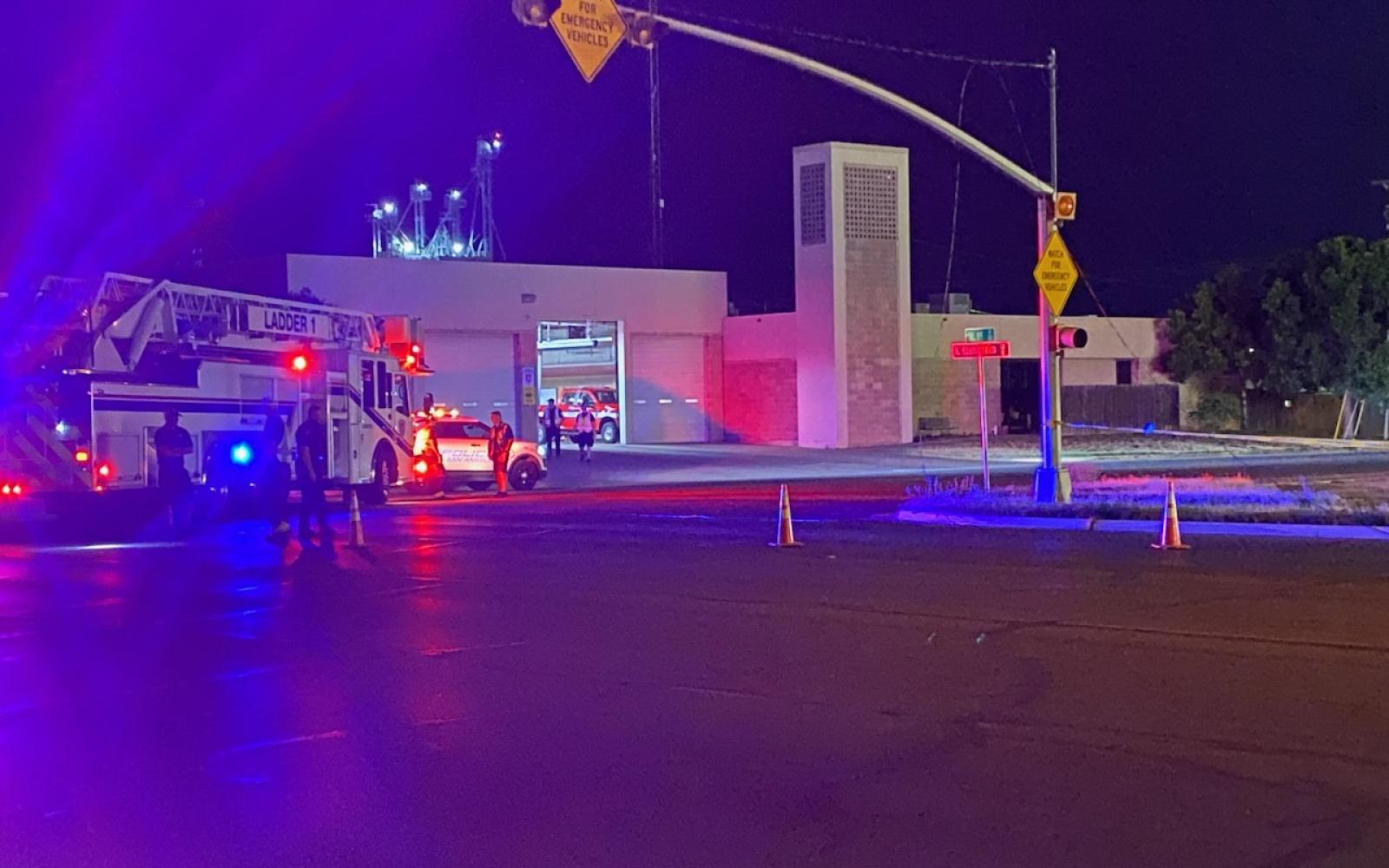 Downtown Drunk Driver Downs a Power Pole