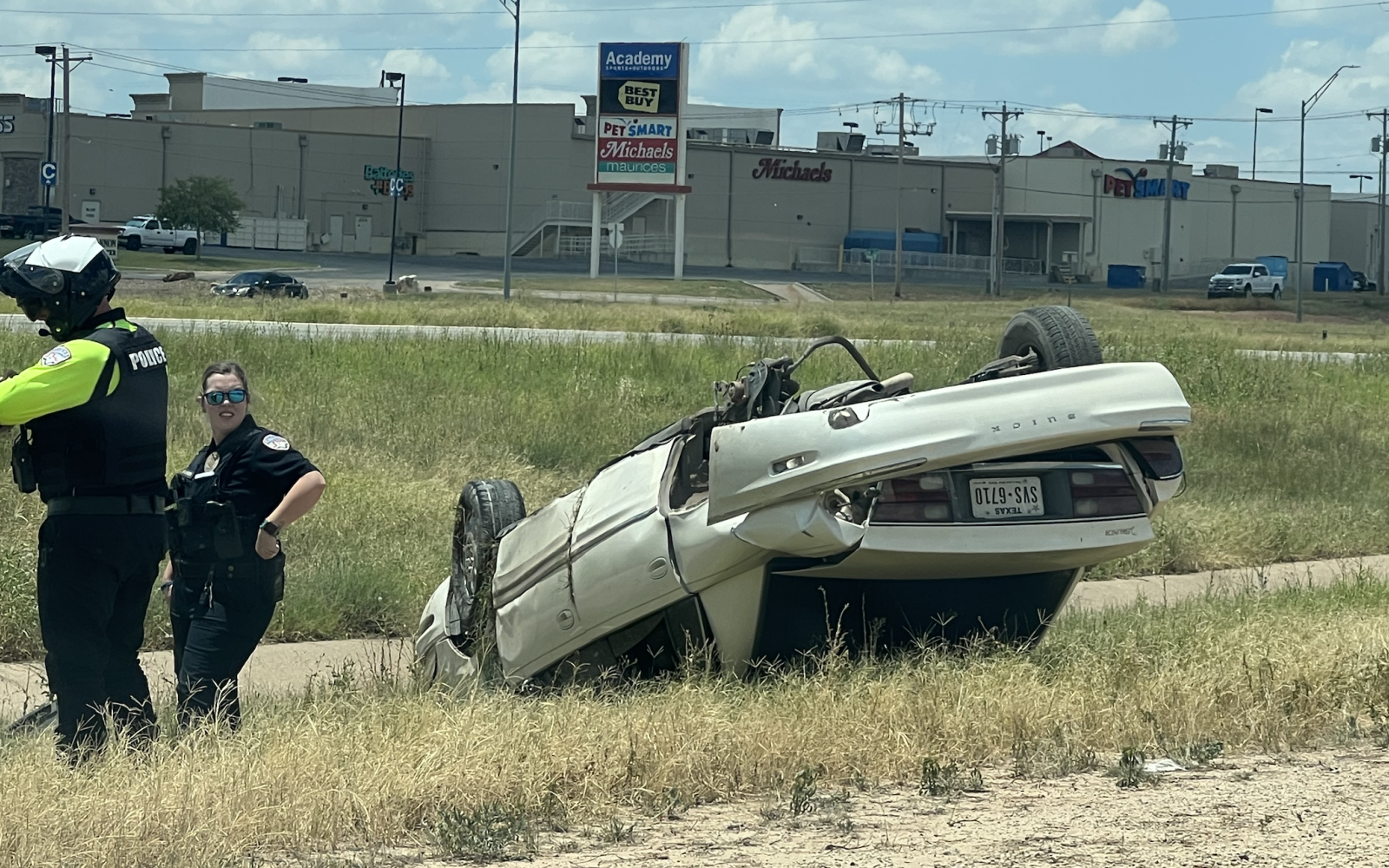 A rollover crash on Loop 306 near TLCA High School