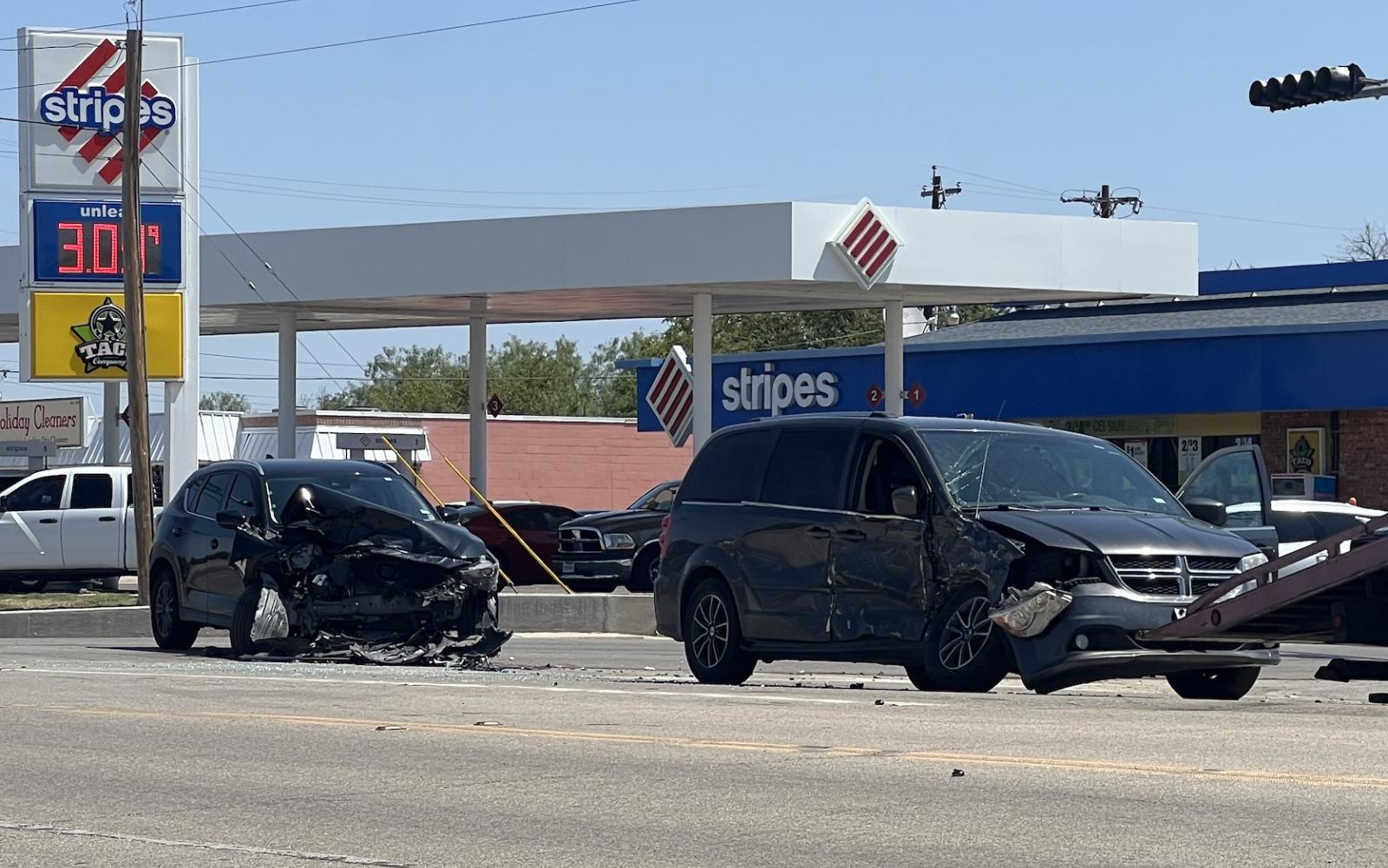 Crash on S. Bell St and Paint Rock Rd