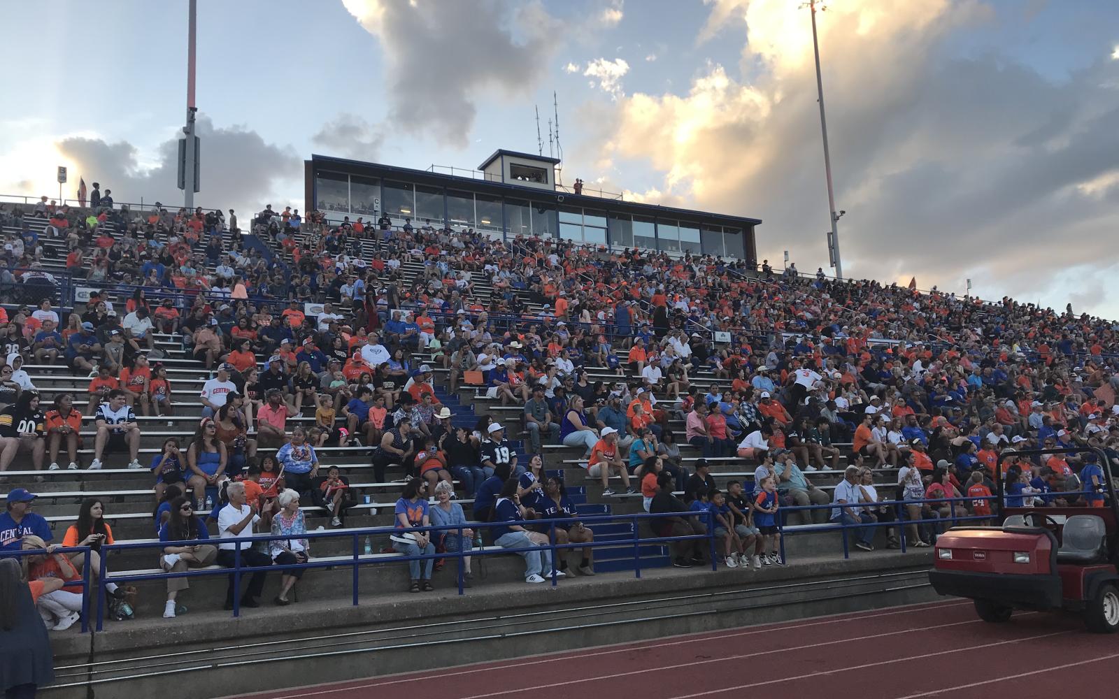 Central Bobcats fans fill the home stands at San Angelo Stadium for the team's game against Belton on Friday, Sept. 20, 2024.