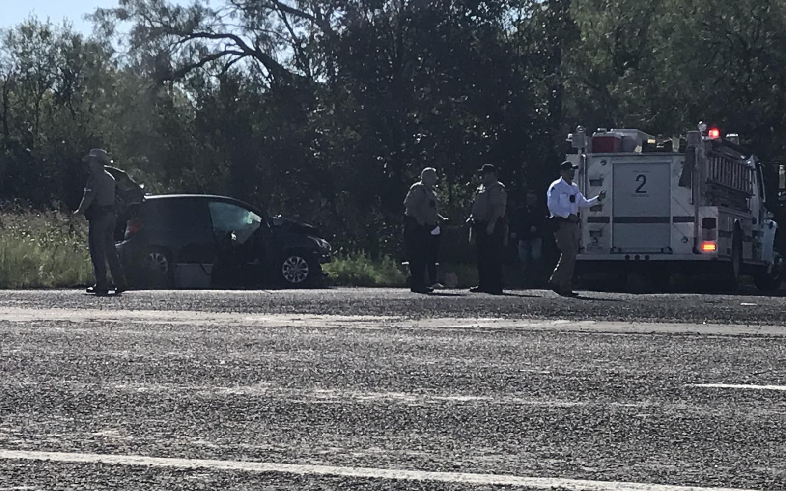 A two-vehicle crash on U.S. Highway 67 resulted in three people being taken to the hospital Thursday morning.