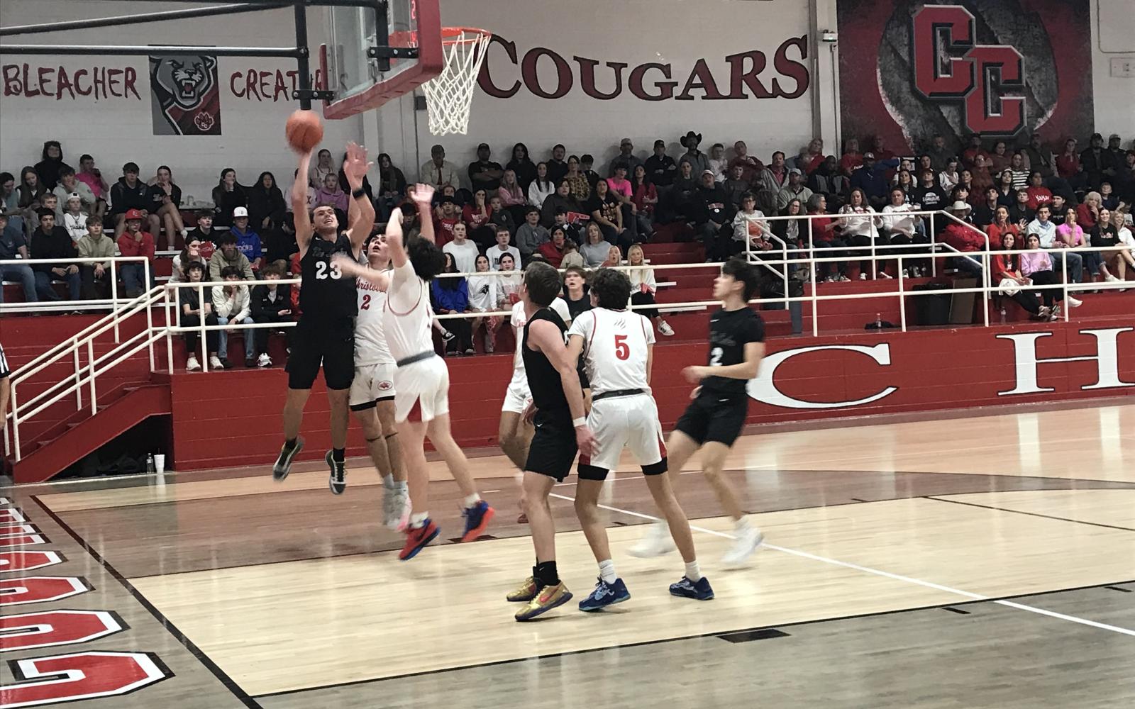 The Reagan County boys basketball team ran away with a 69-24 win over Christoval on Tuesday, Jan. 28, 2025, to take over first place in the District 7-2A standings.