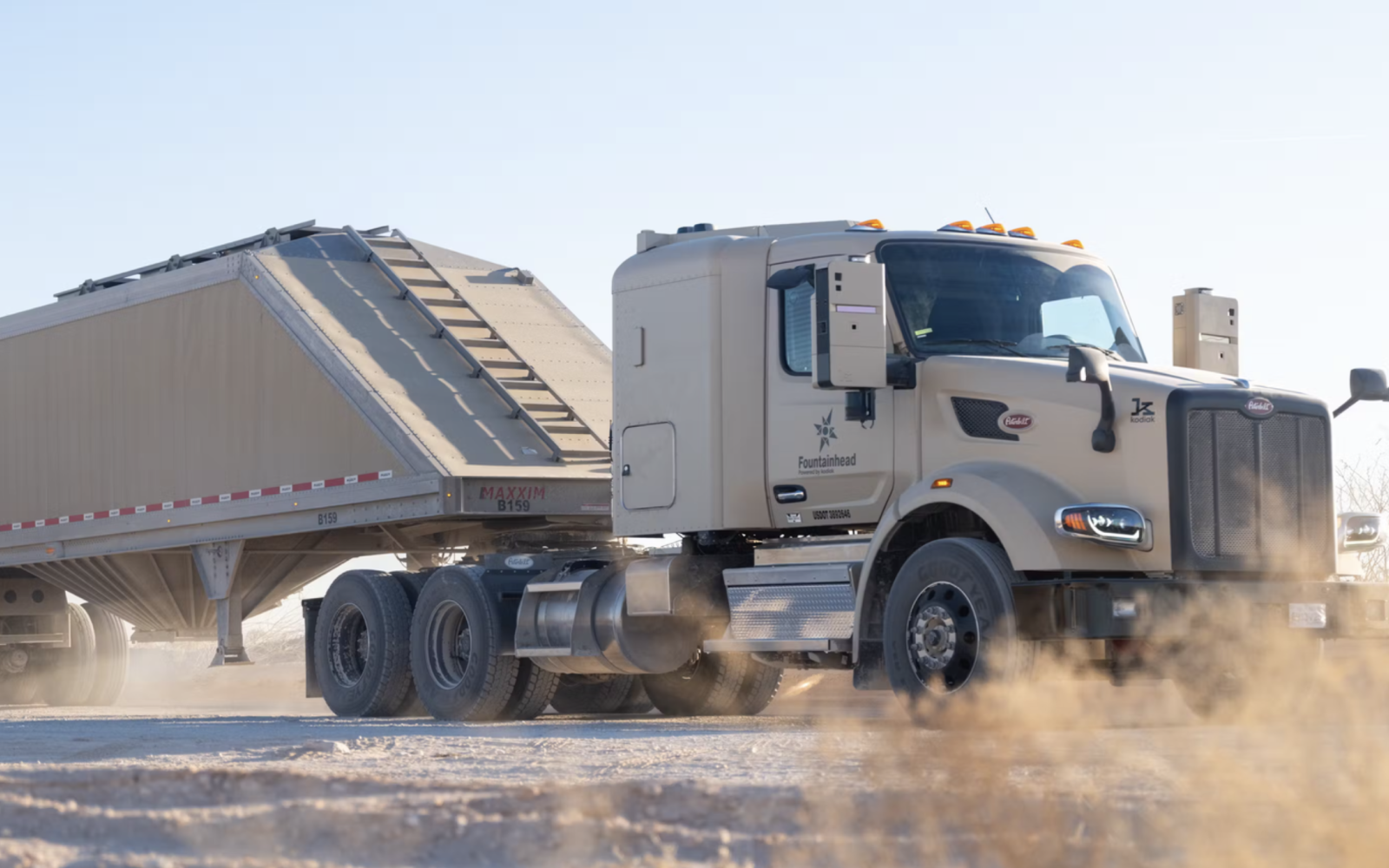 Kodiak Robotics and Atlas Energy Solutions have completed 100 deliveries of proppant using fully driverless RoboTrucks across the Permian Basin. (Kodiak ai)