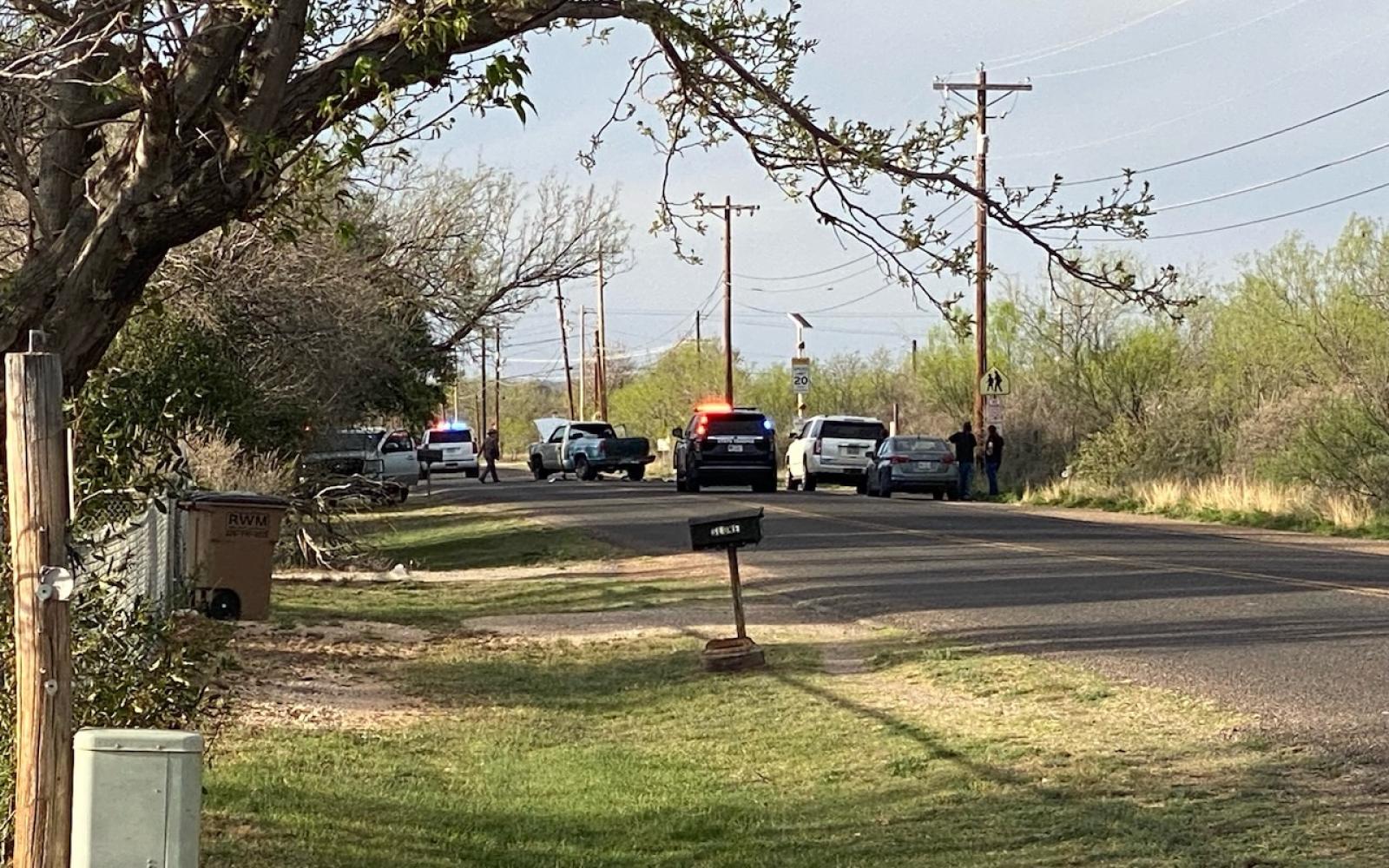 Sheriff Escorts Ambulance from Scene of Rollover Crash