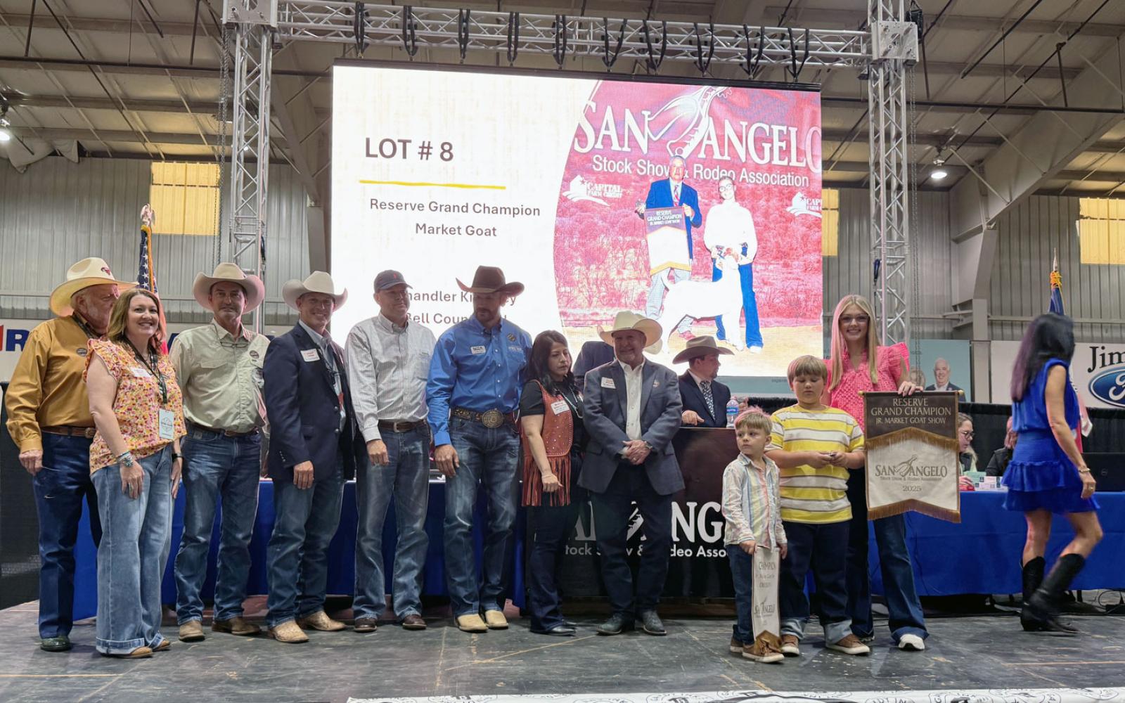 Reserve Grand Champion Goat, shown by Chandler Kirkscey of Bell County 4H for $15,000.
