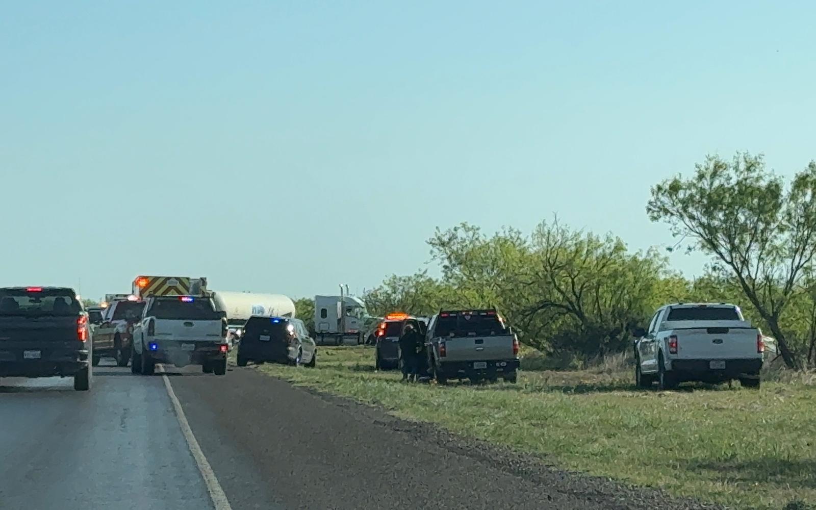A rollover crash on FM 2288 Wednesday morning sent two people to the hospital and shut down the road.