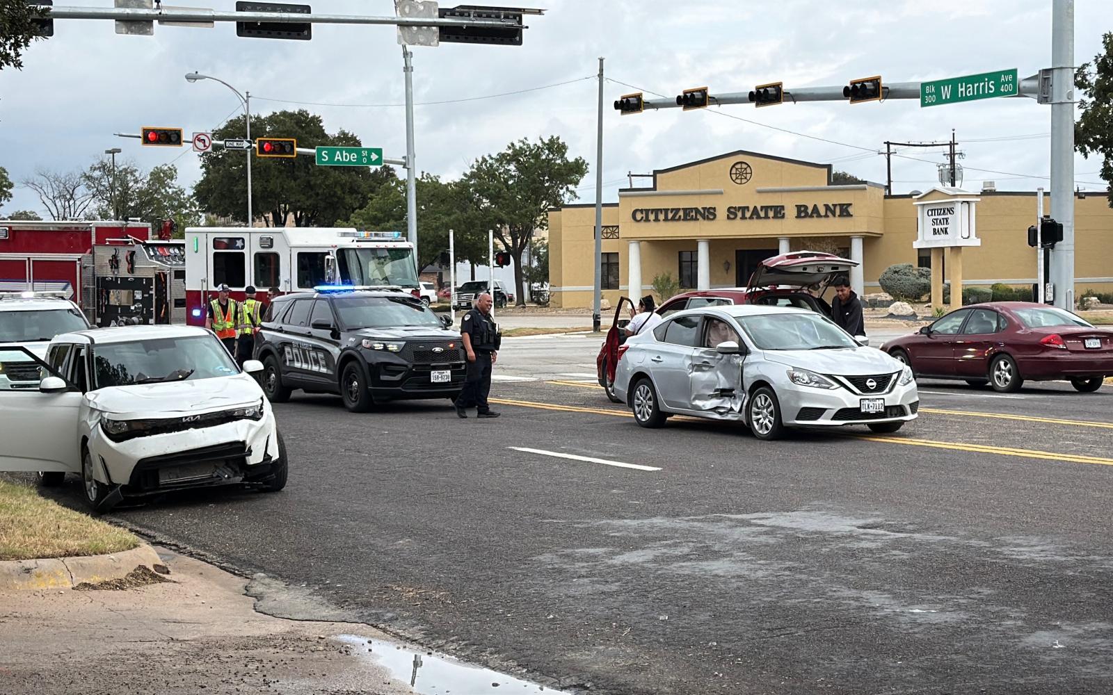Three people, including a child, were transported to the hospital Wednesday after a crash in San Angelo.