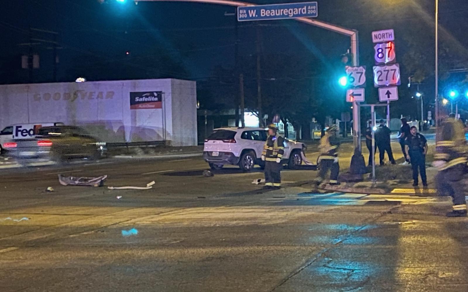 Late-night Crash on Beauregard