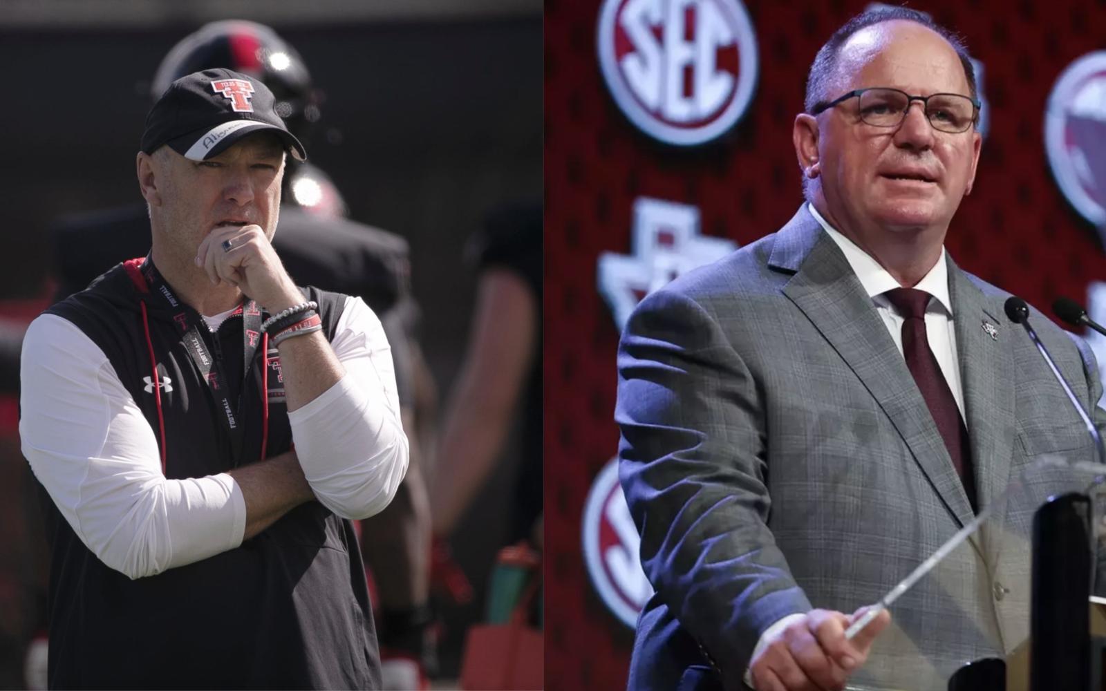 Texas Tech's Joey McGuire (Left) and Texas A&M's Mike Elko (Right)